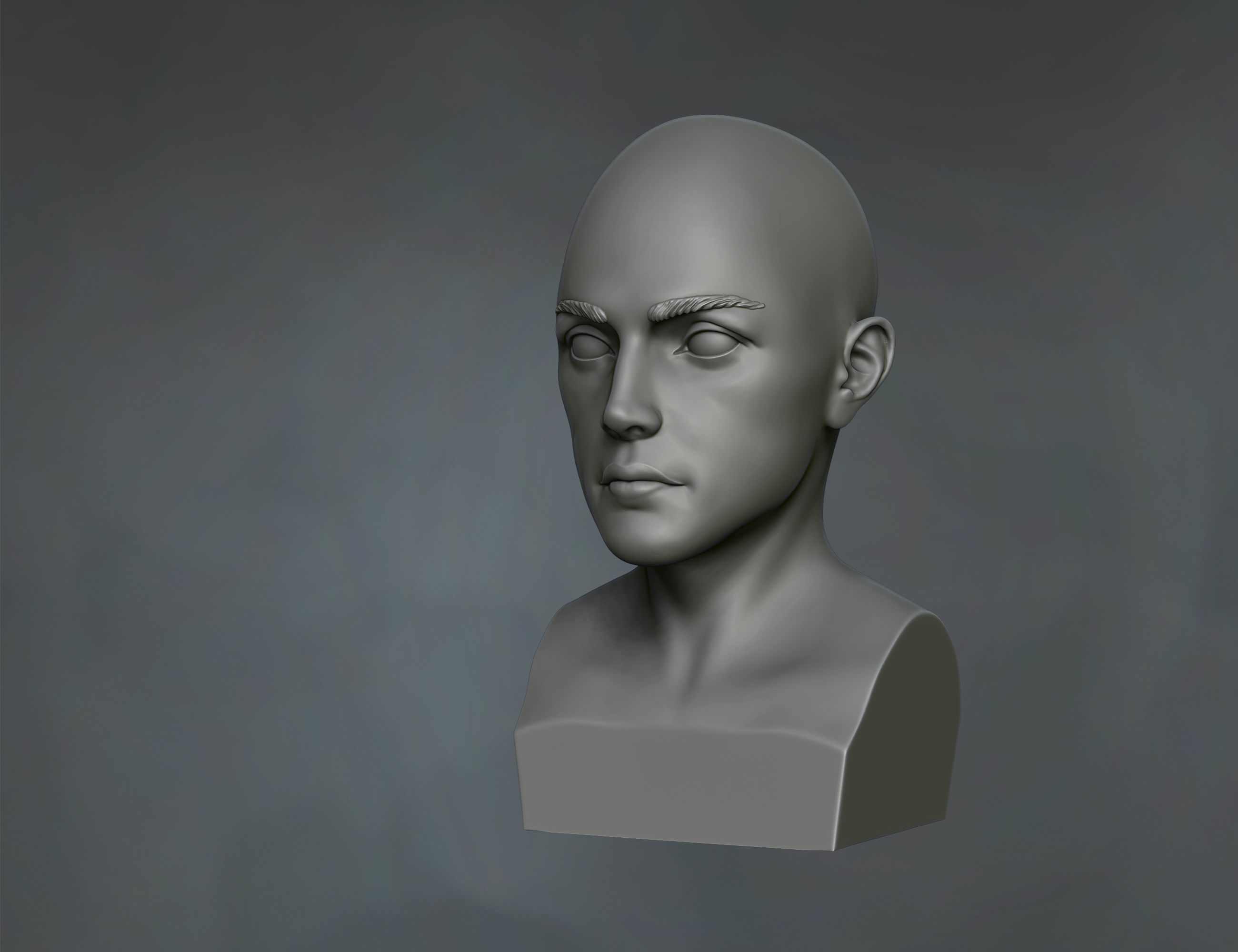 Female 3d head Free 3D print model_2
