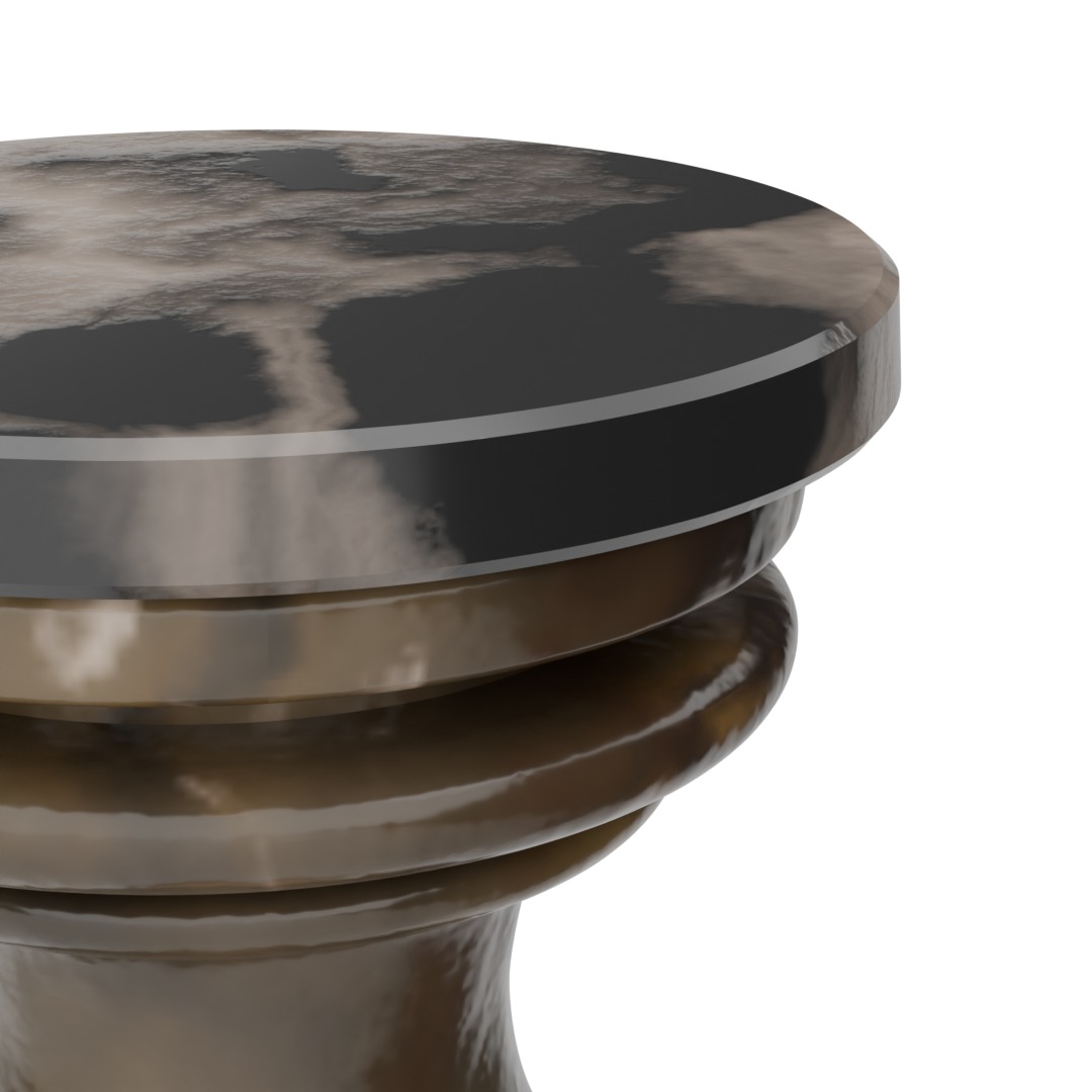 Decorative Marble Column Pedestal Low-poly 3D model_1