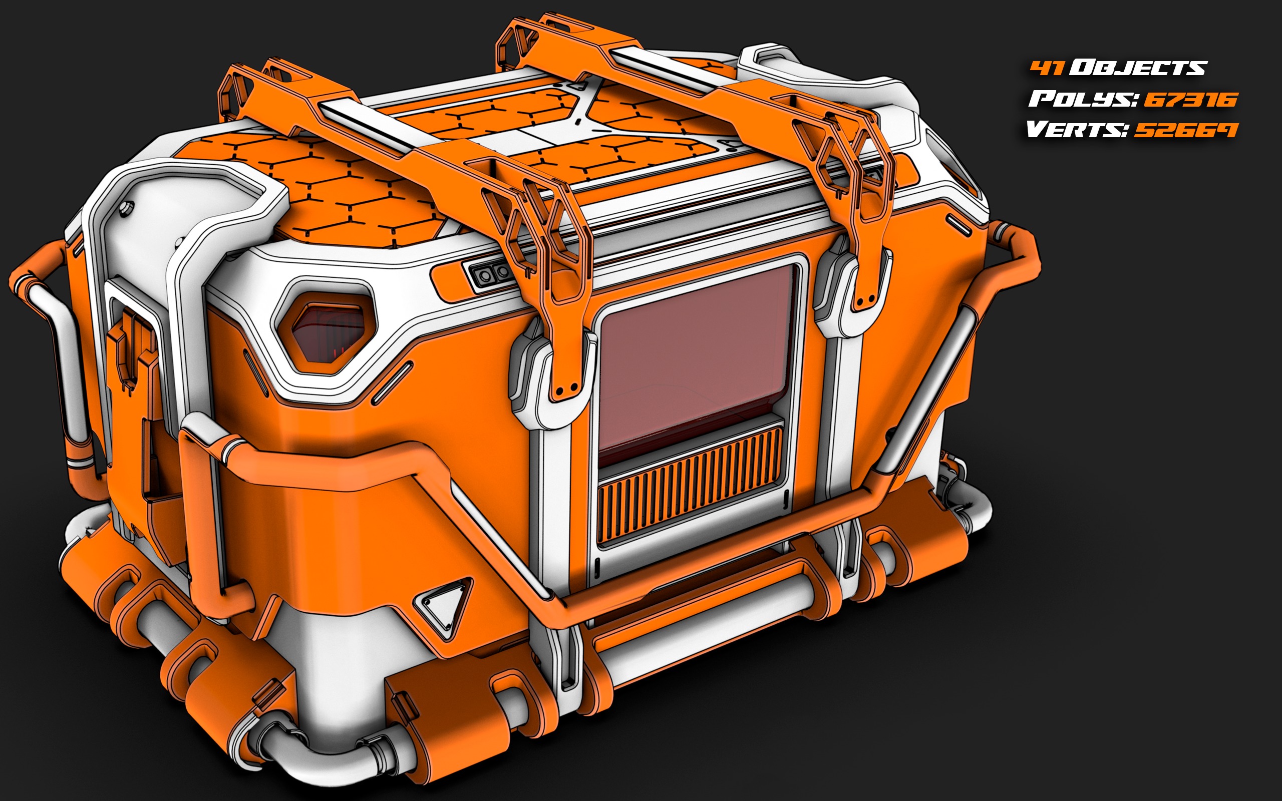 Sci Fi Crates Set Halo 3D model_1