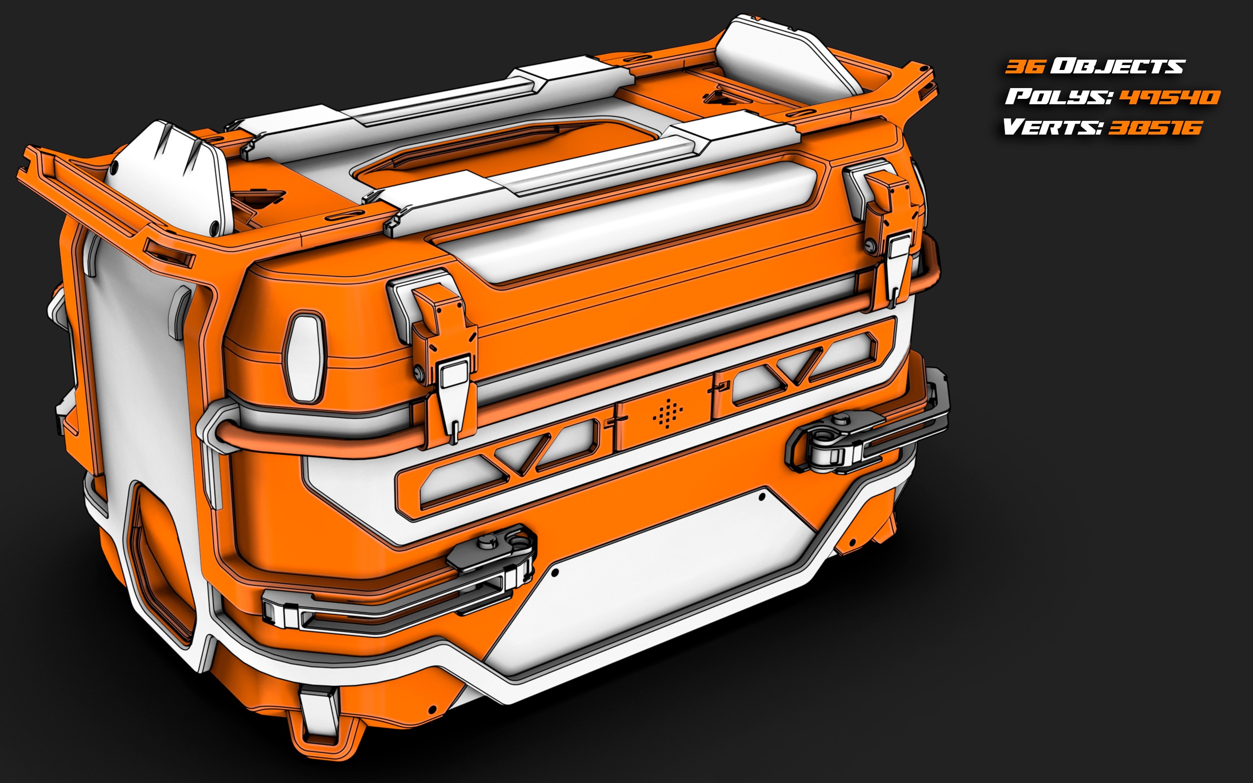 Sci Fi Crates Set Halo 3D model_3