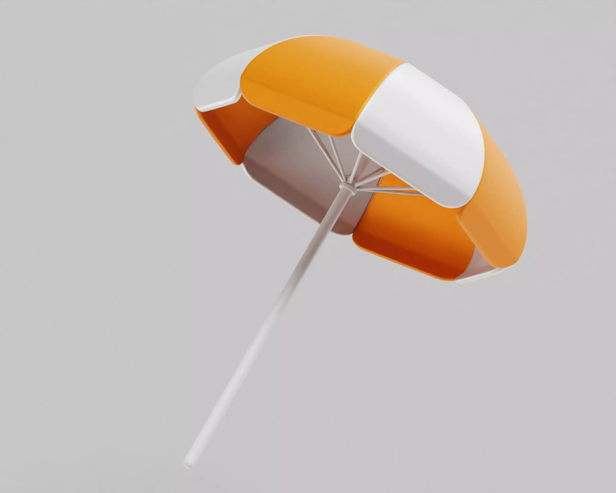 Beach Umbrella Low-poly 3D model