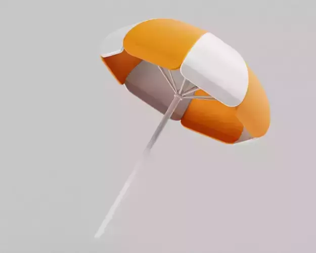 Beach Umbrella Low-poly 3D model