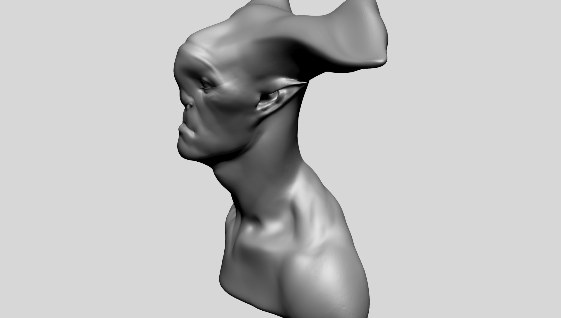 Creature Head B2 3D model_5
