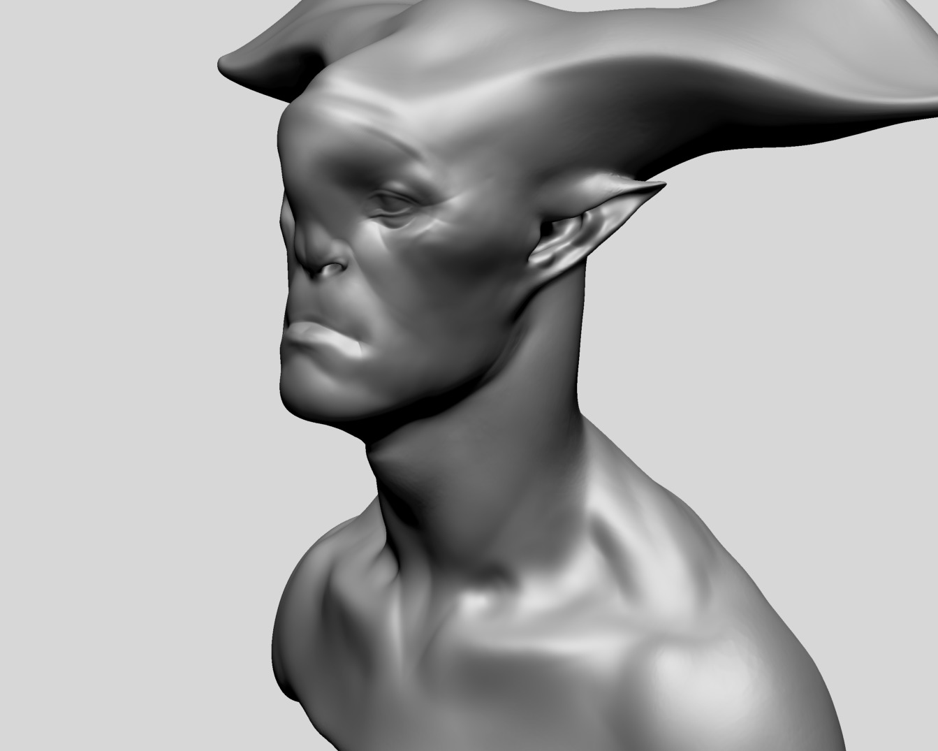 Creature Head B2 3D model_6