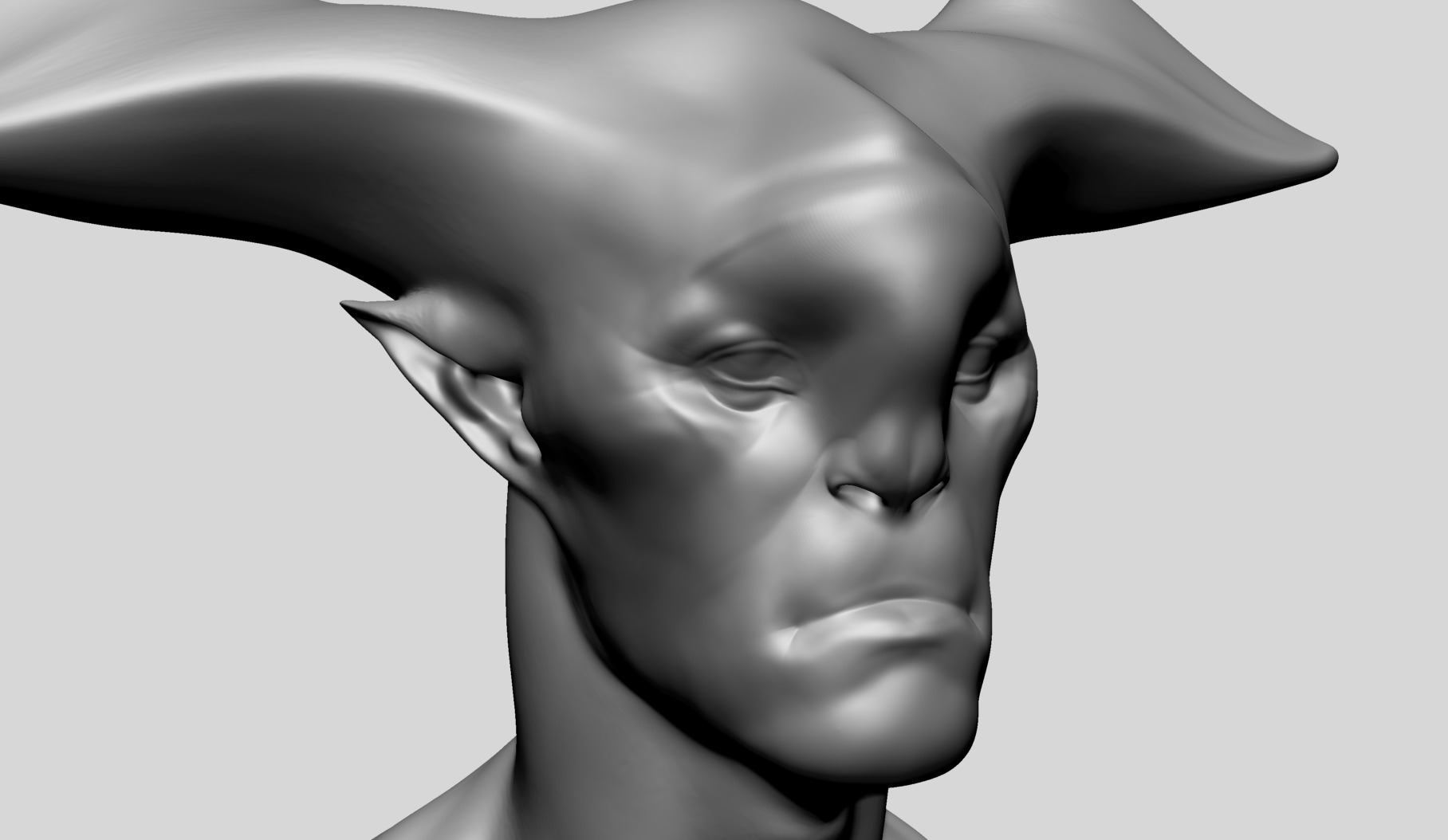 Creature Head B2 3D model_8
