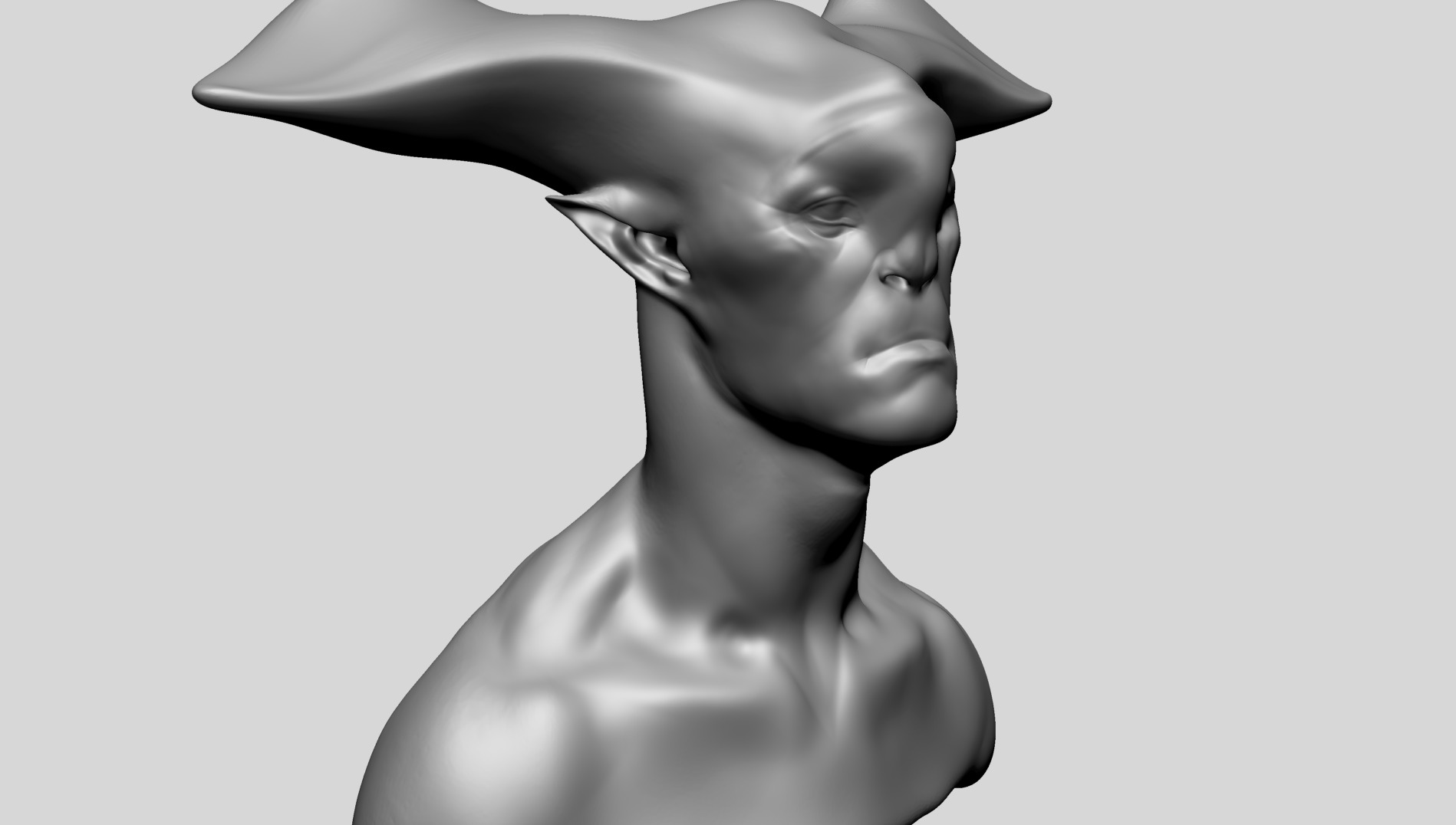 Creature Head B2 3D model_1