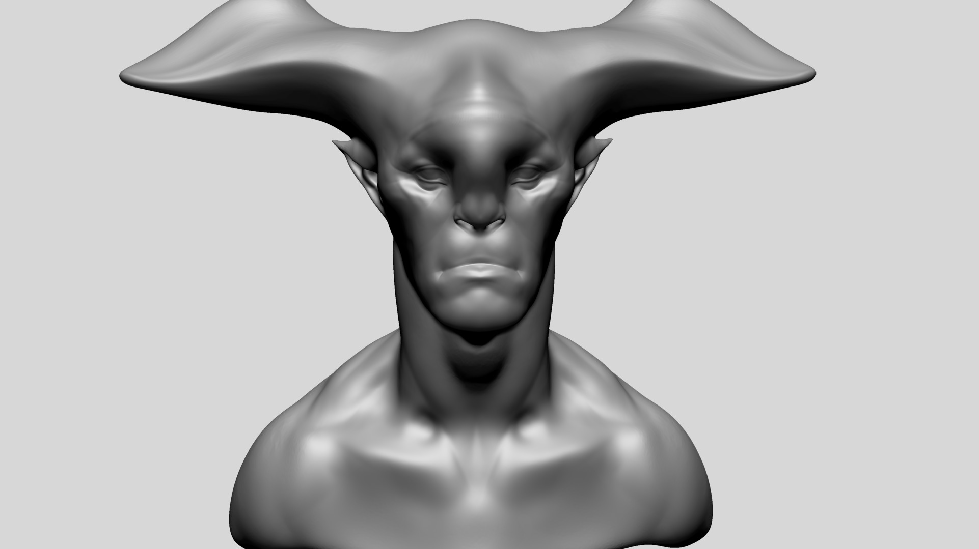 Creature Head B2 3D model_7
