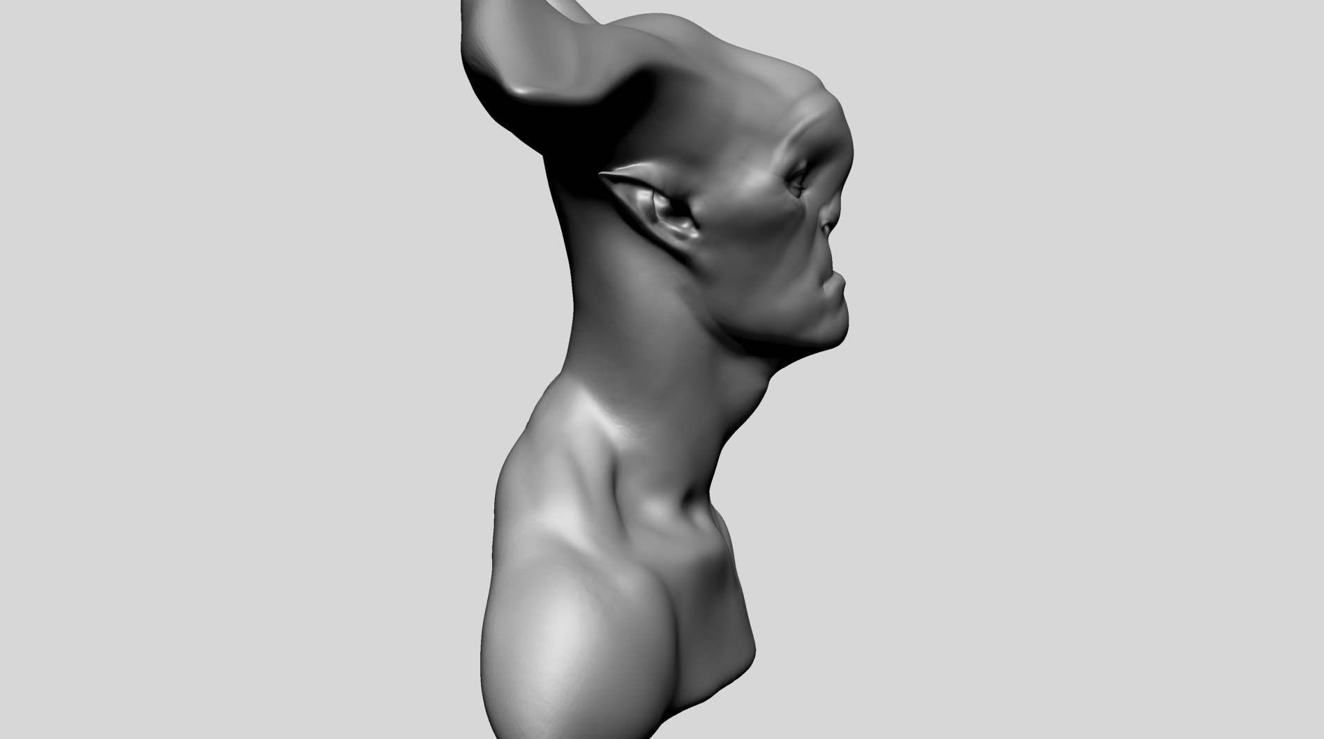 Creature Head B2 3D model_2