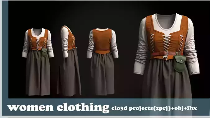 women clothing  3D model