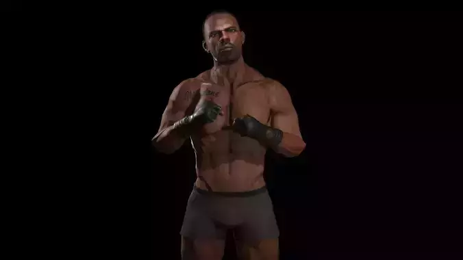 Jon Jones Low-poly 3D model