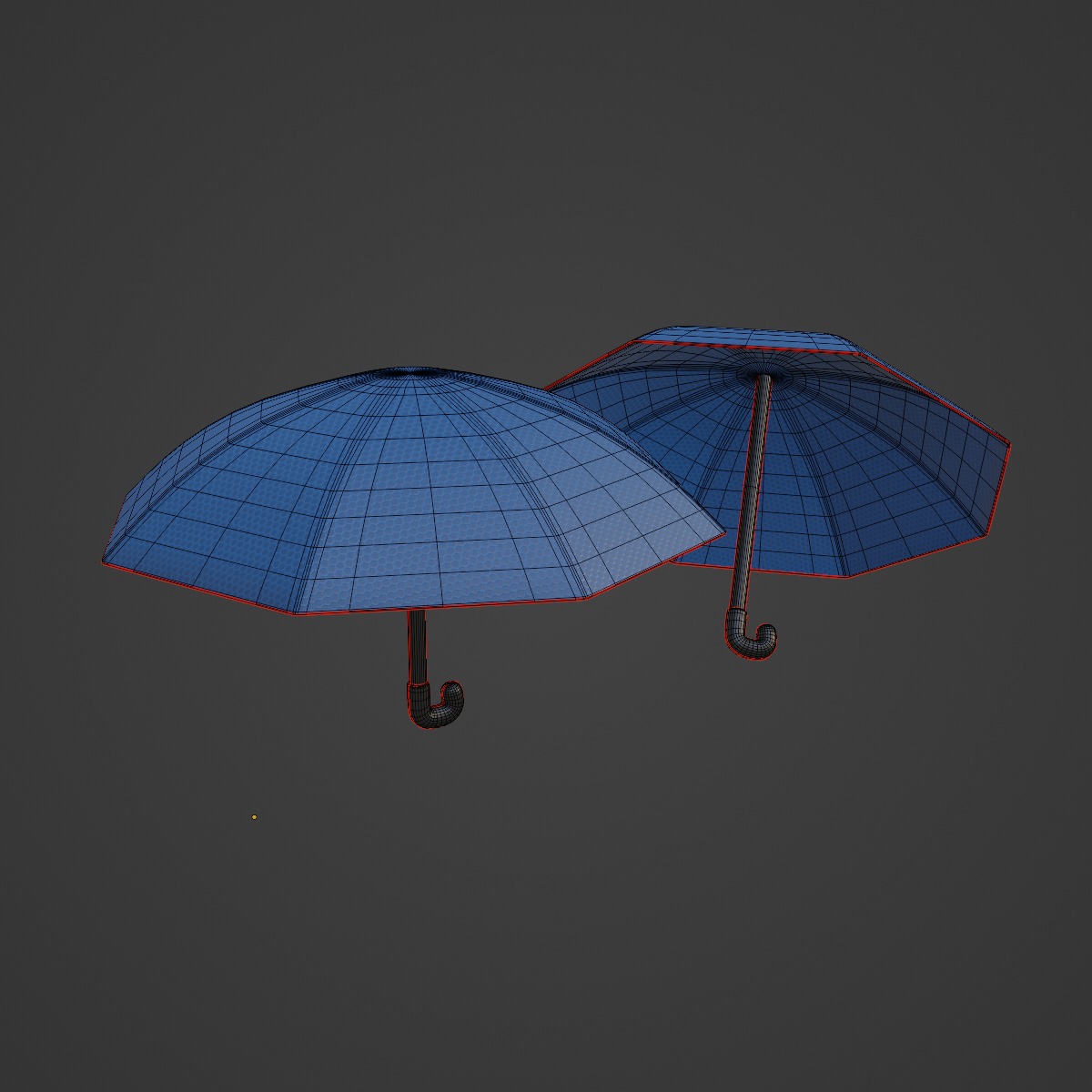 Stylized Umbrella 04 Low-poly 3D model_7