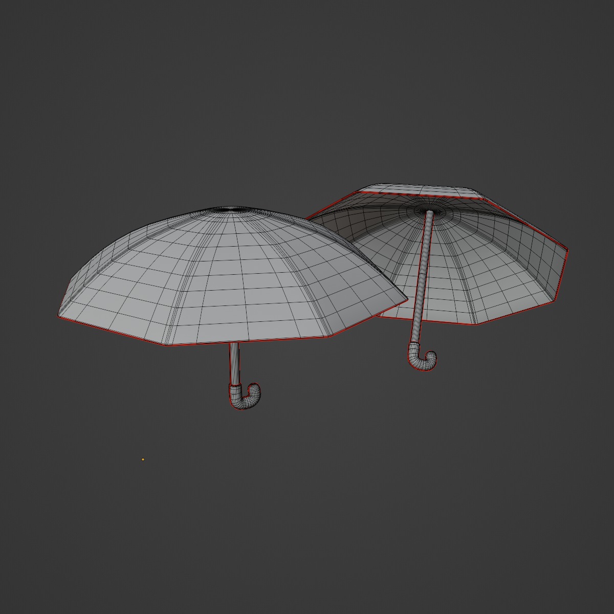Stylized Umbrella 04 Low-poly 3D model_8