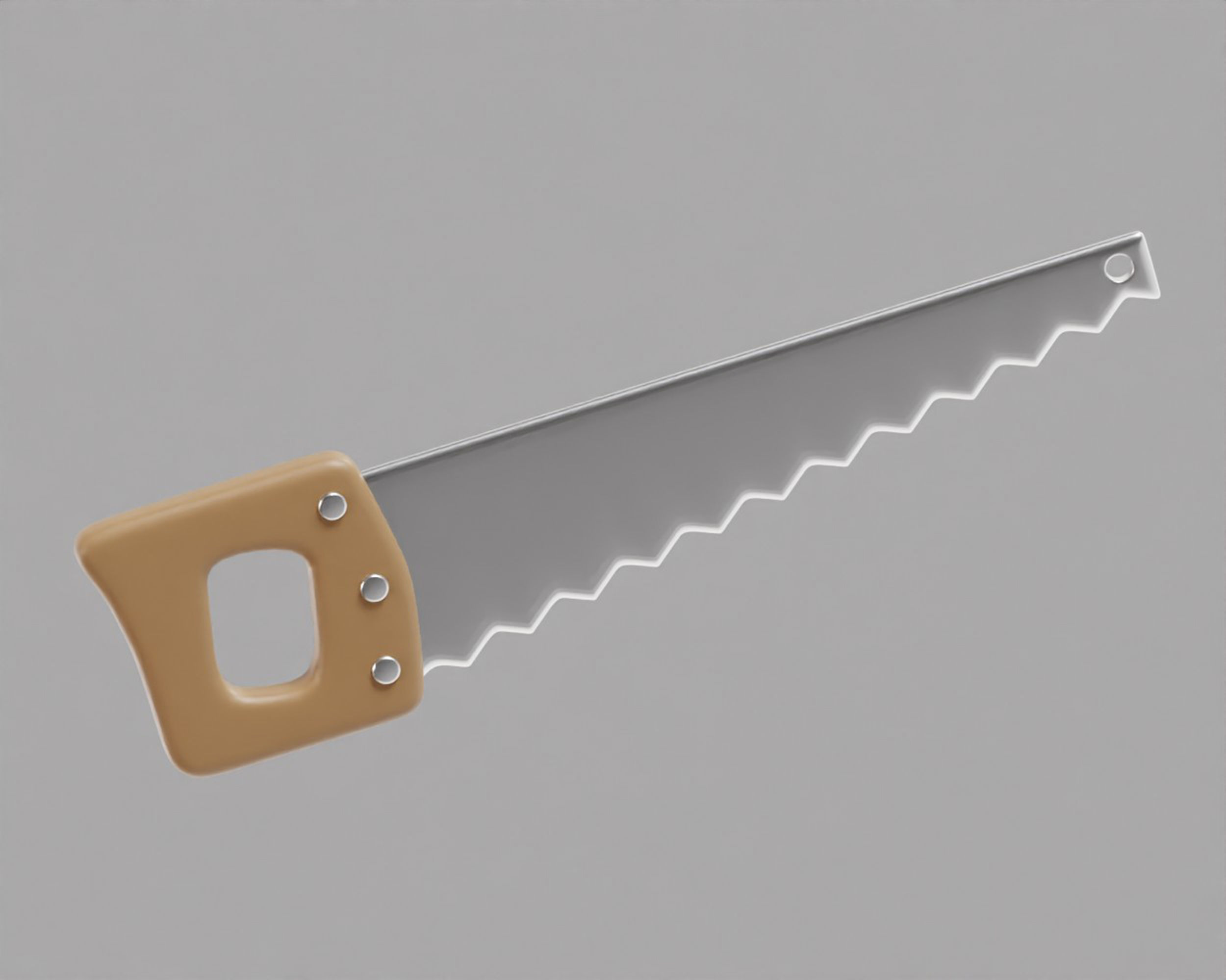 handsaw saw 3d model Low-poly 3D model_3