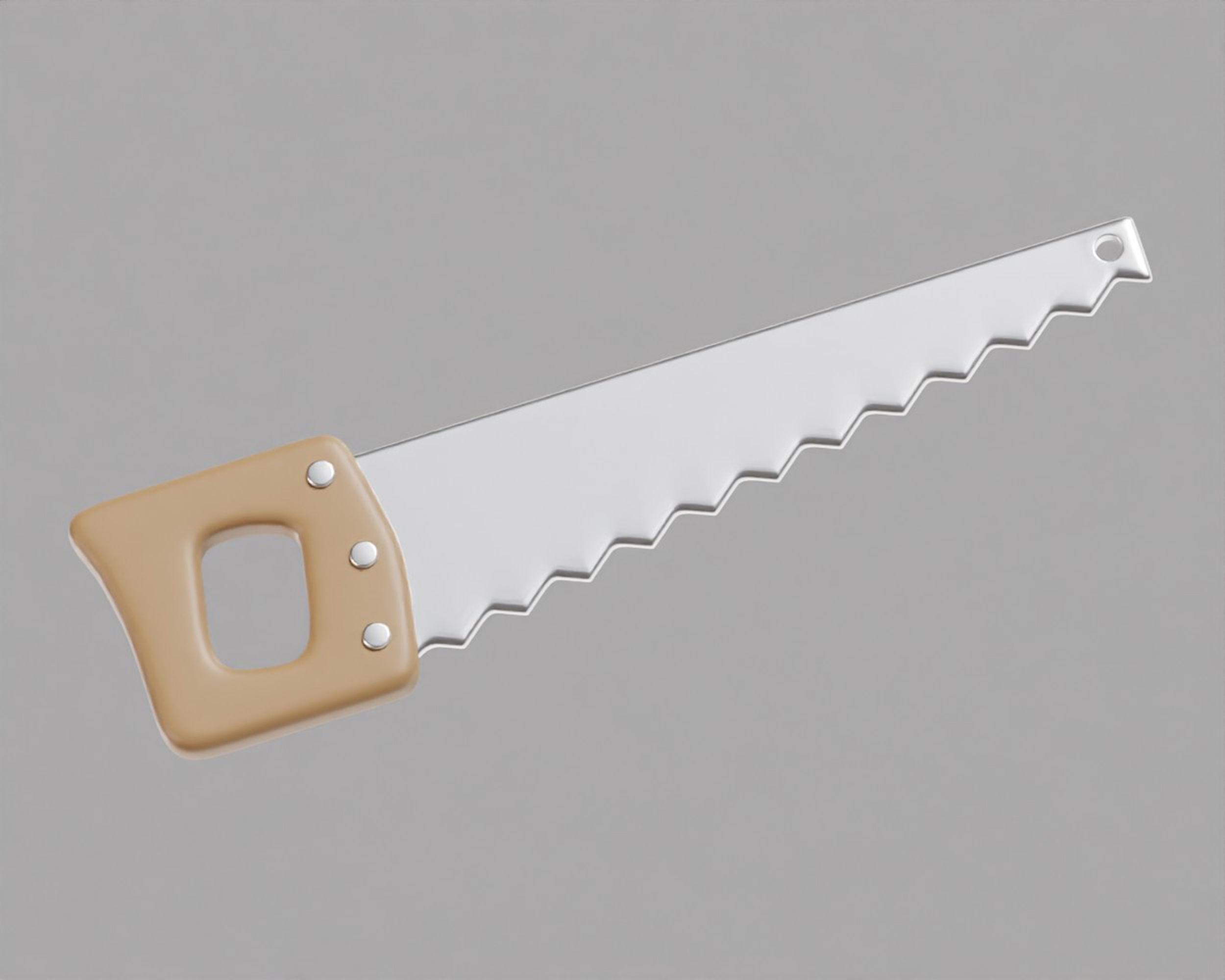 handsaw saw 3d model Low-poly 3D model_2