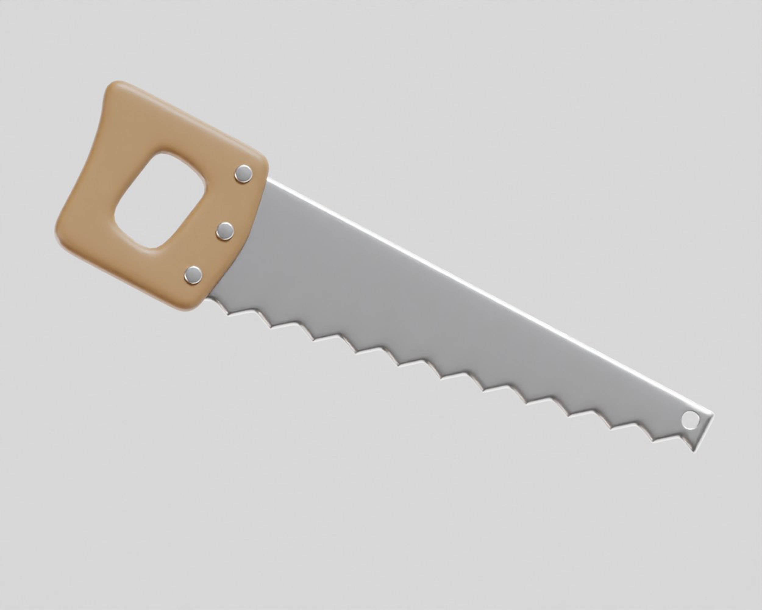 handsaw saw 3d model Low-poly 3D model_5