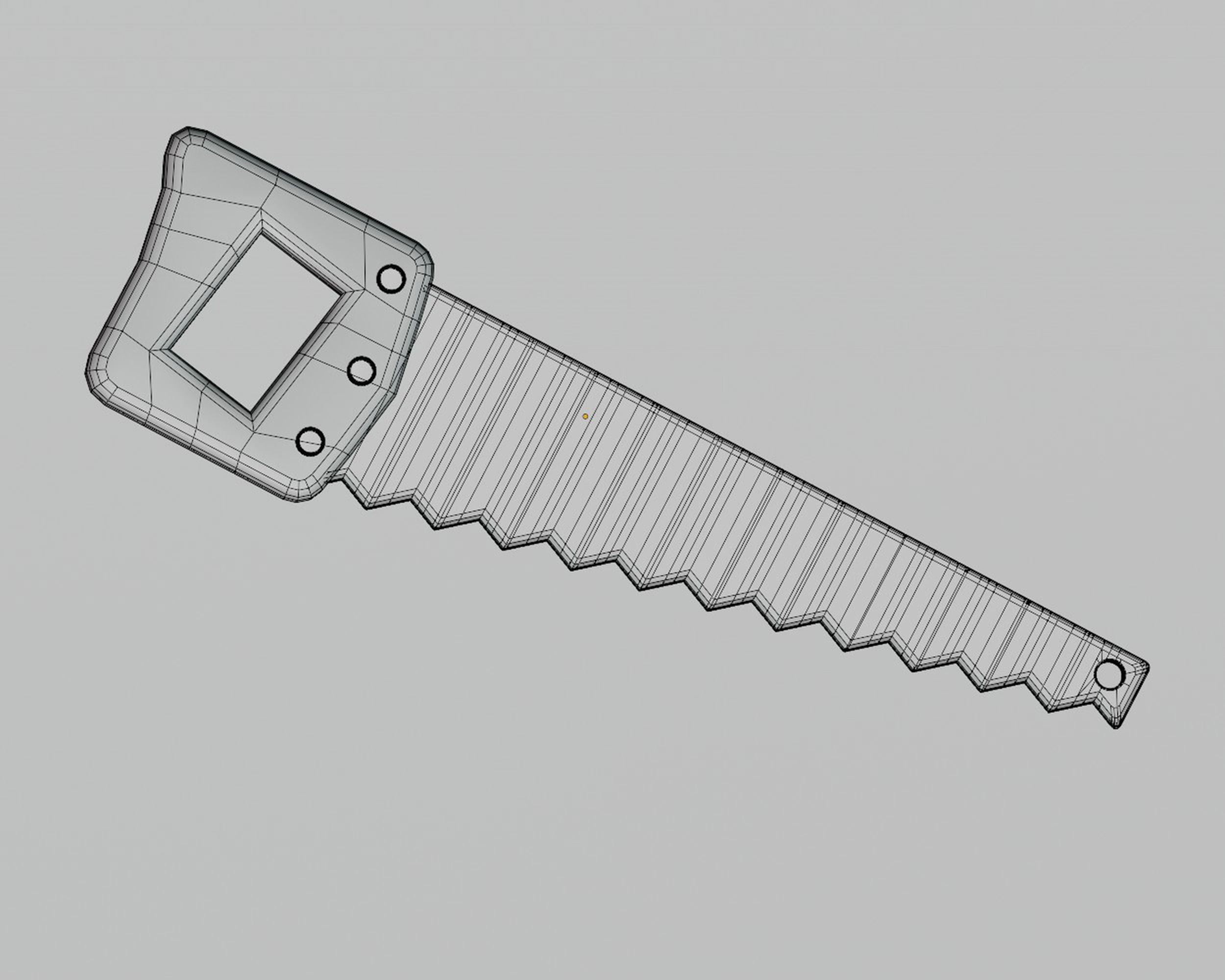 handsaw saw 3d model Low-poly 3D model_6