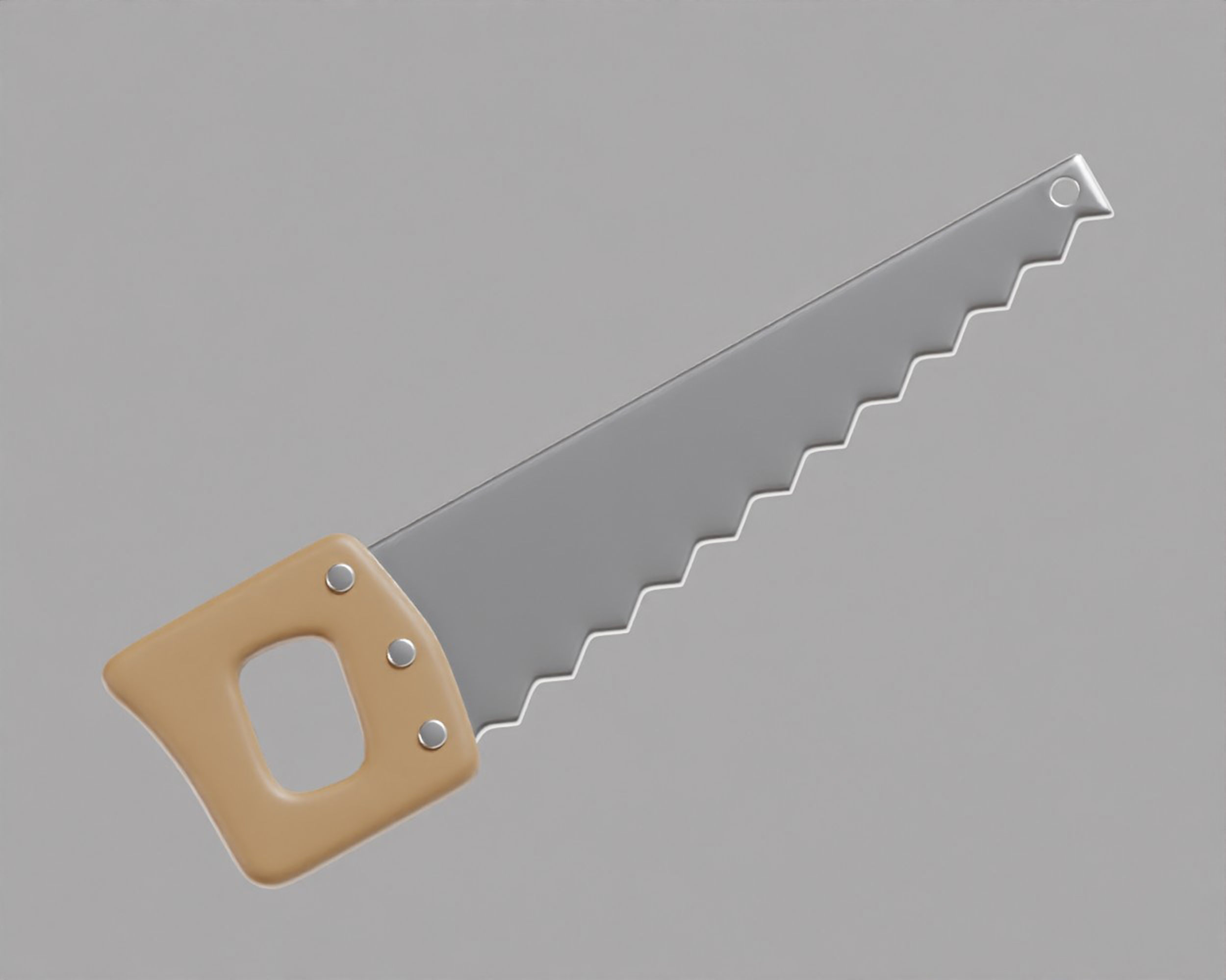 handsaw saw 3d model Low-poly 3D model_4