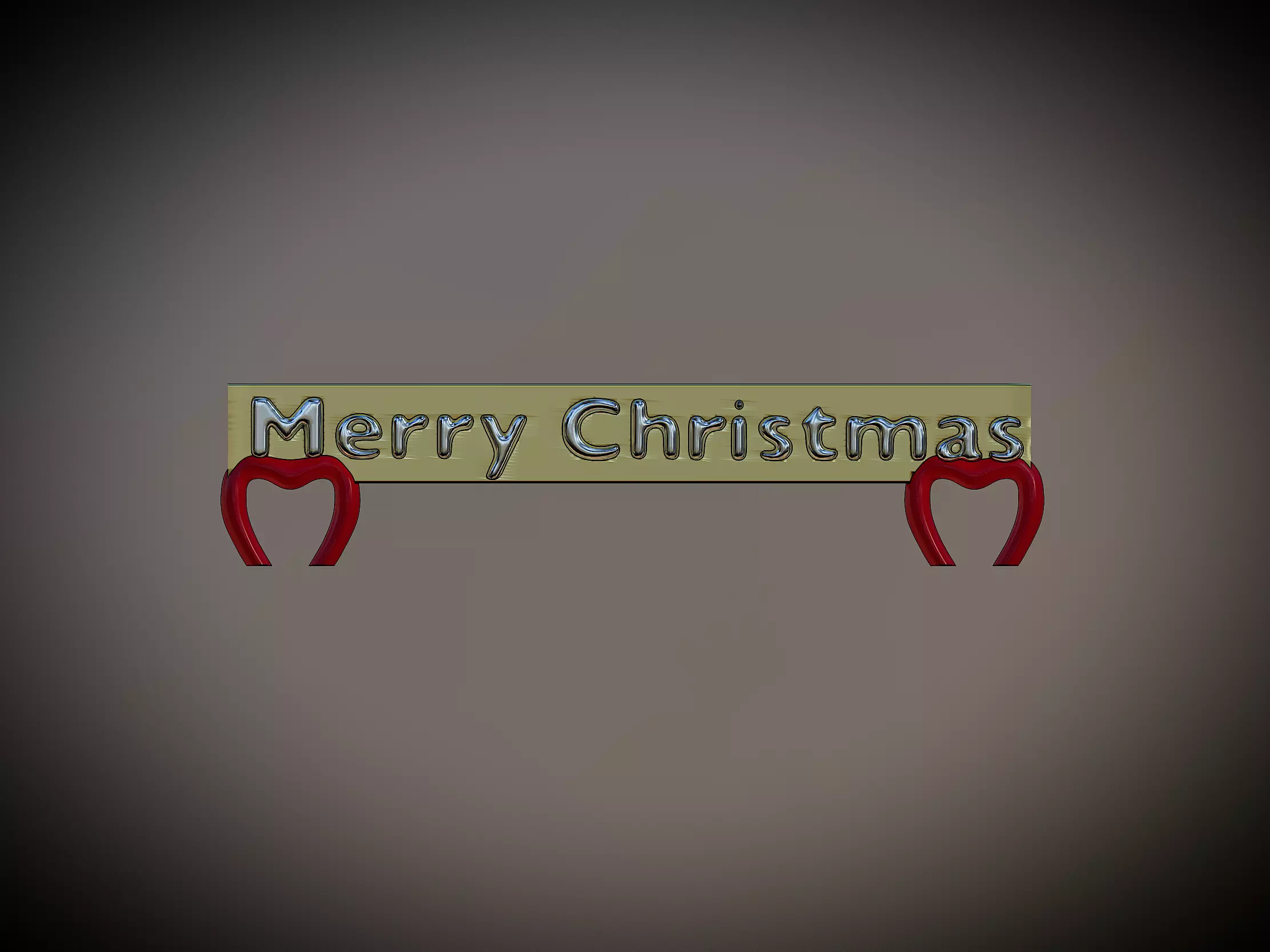 Merry Christmas Board 3D print model_0