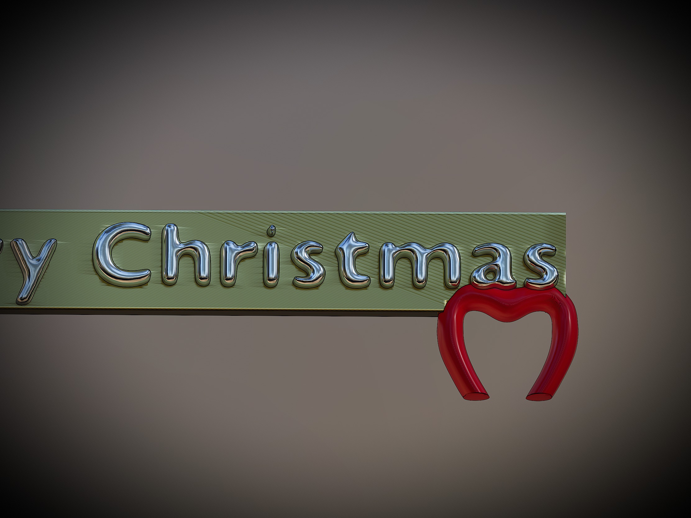 Merry Christmas Board 3D print model_4