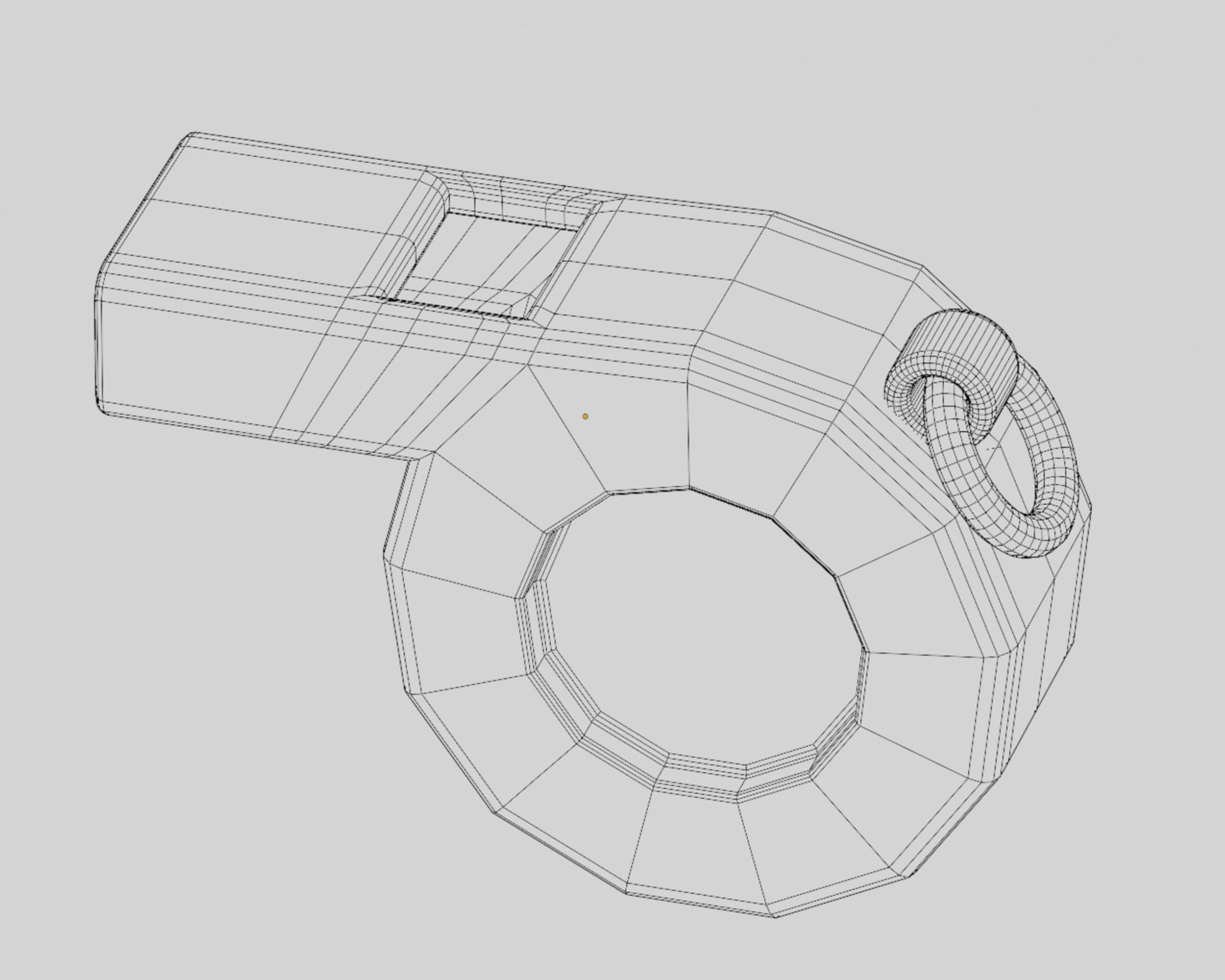 Whistle 3d model Low-poly 3D model_6