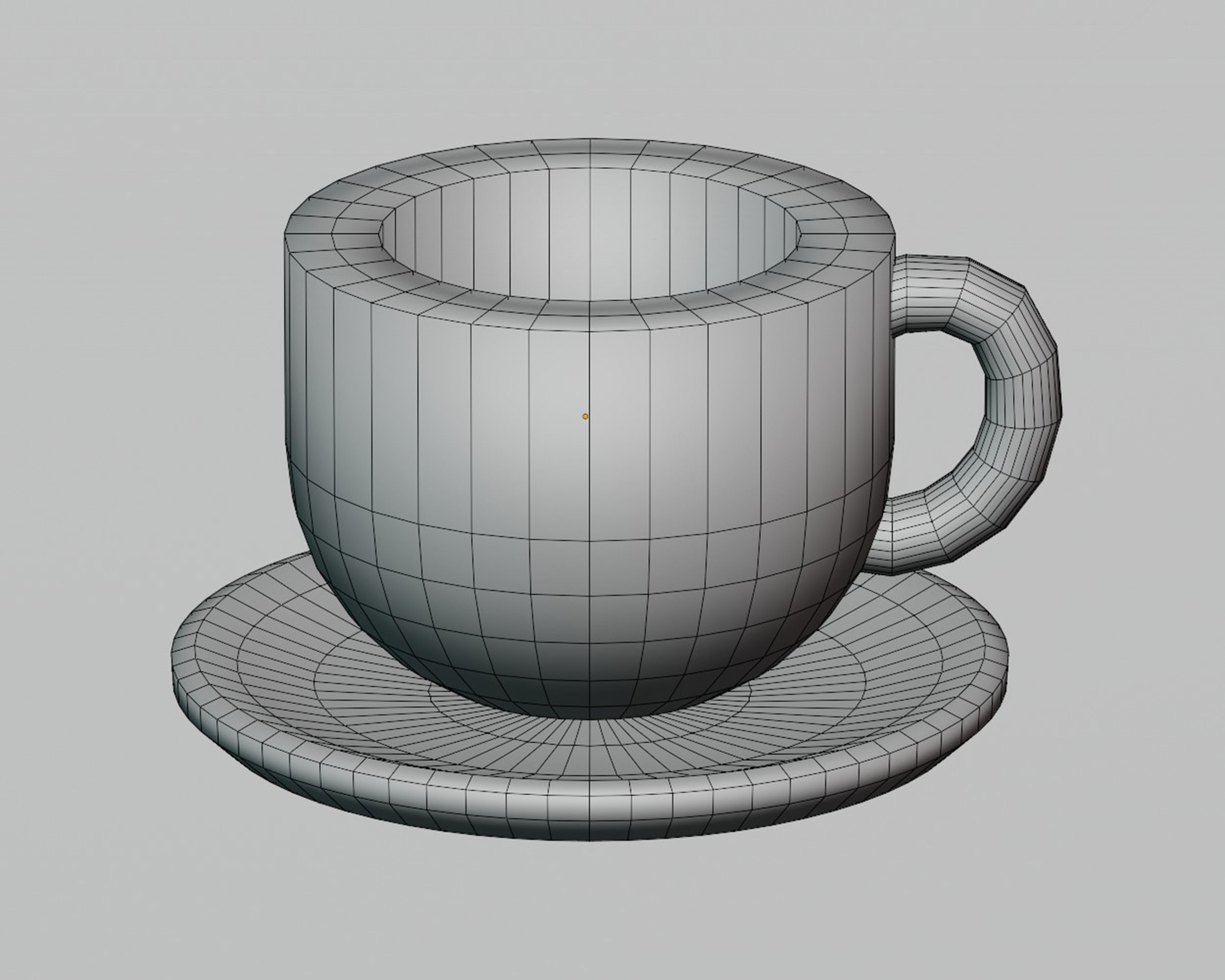 Coffee cup 01 Low-poly 3D model_5