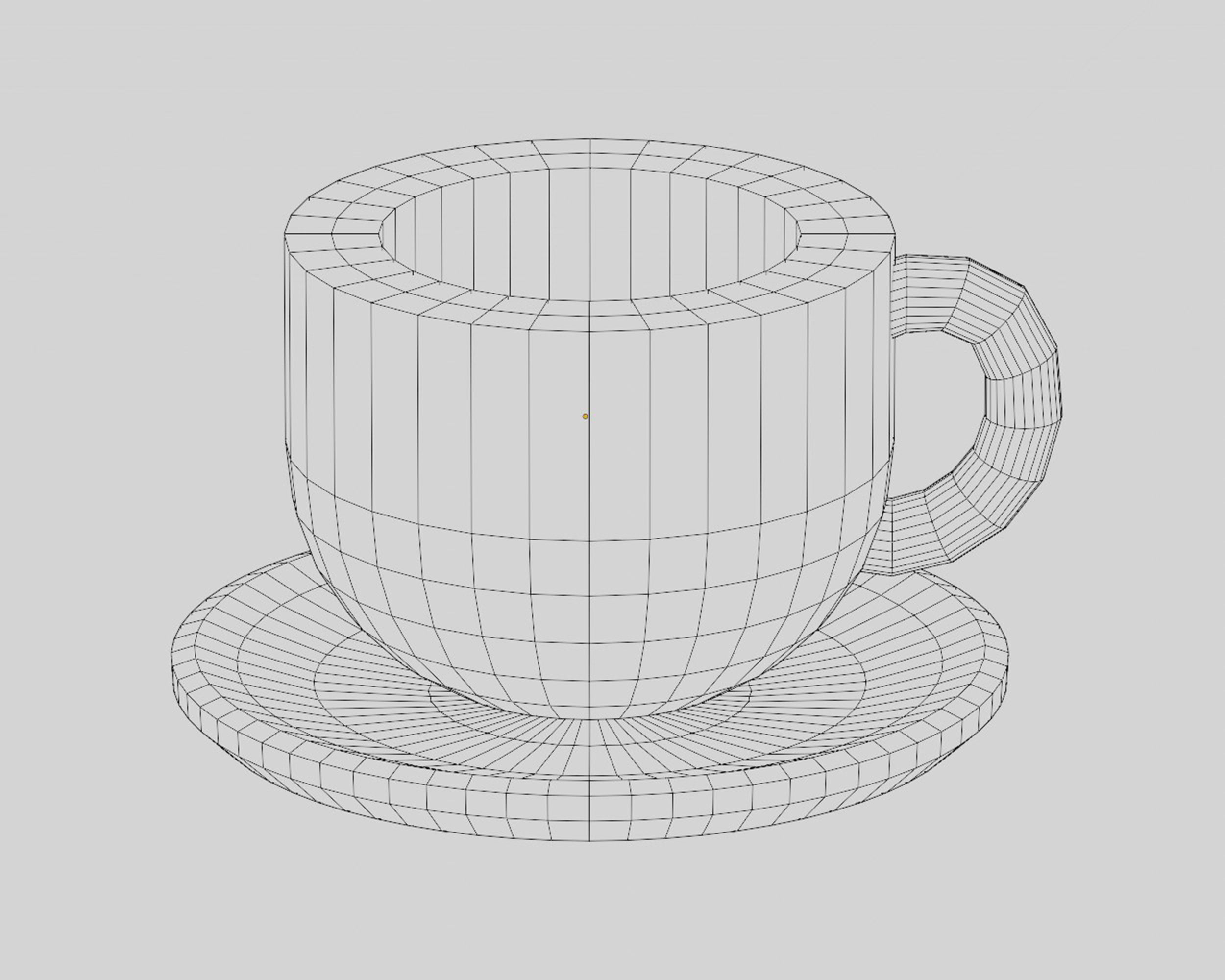 Coffee cup 01 Low-poly 3D model_6