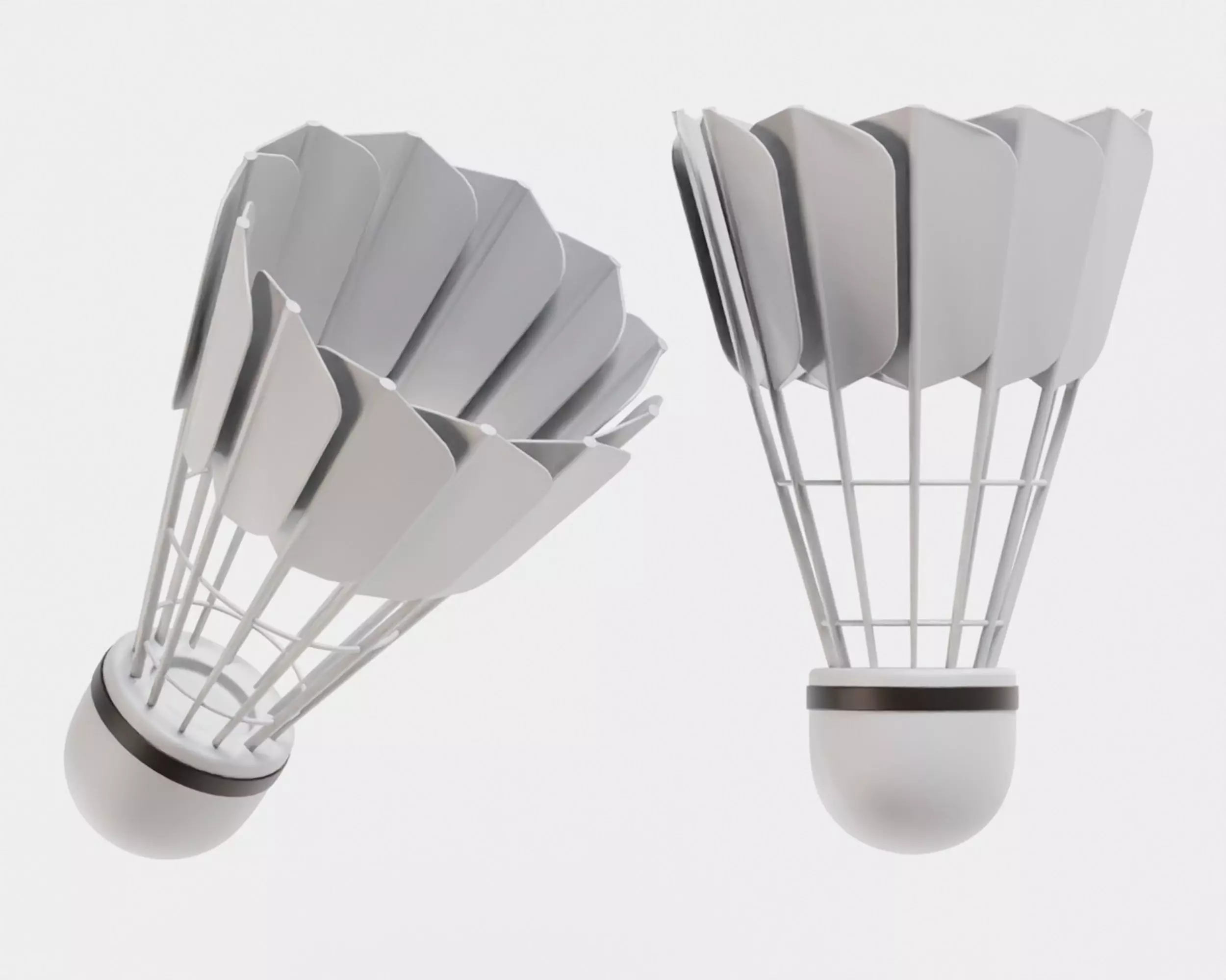 Badminton Shuttlecock Low-poly 3D model