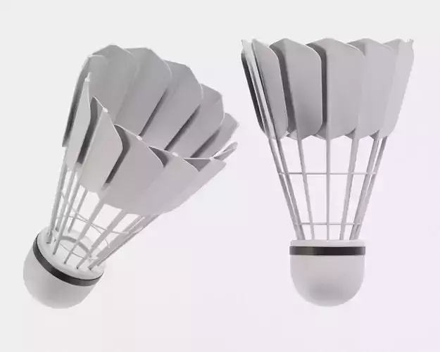 Badminton Shuttlecock Low-poly 3D model