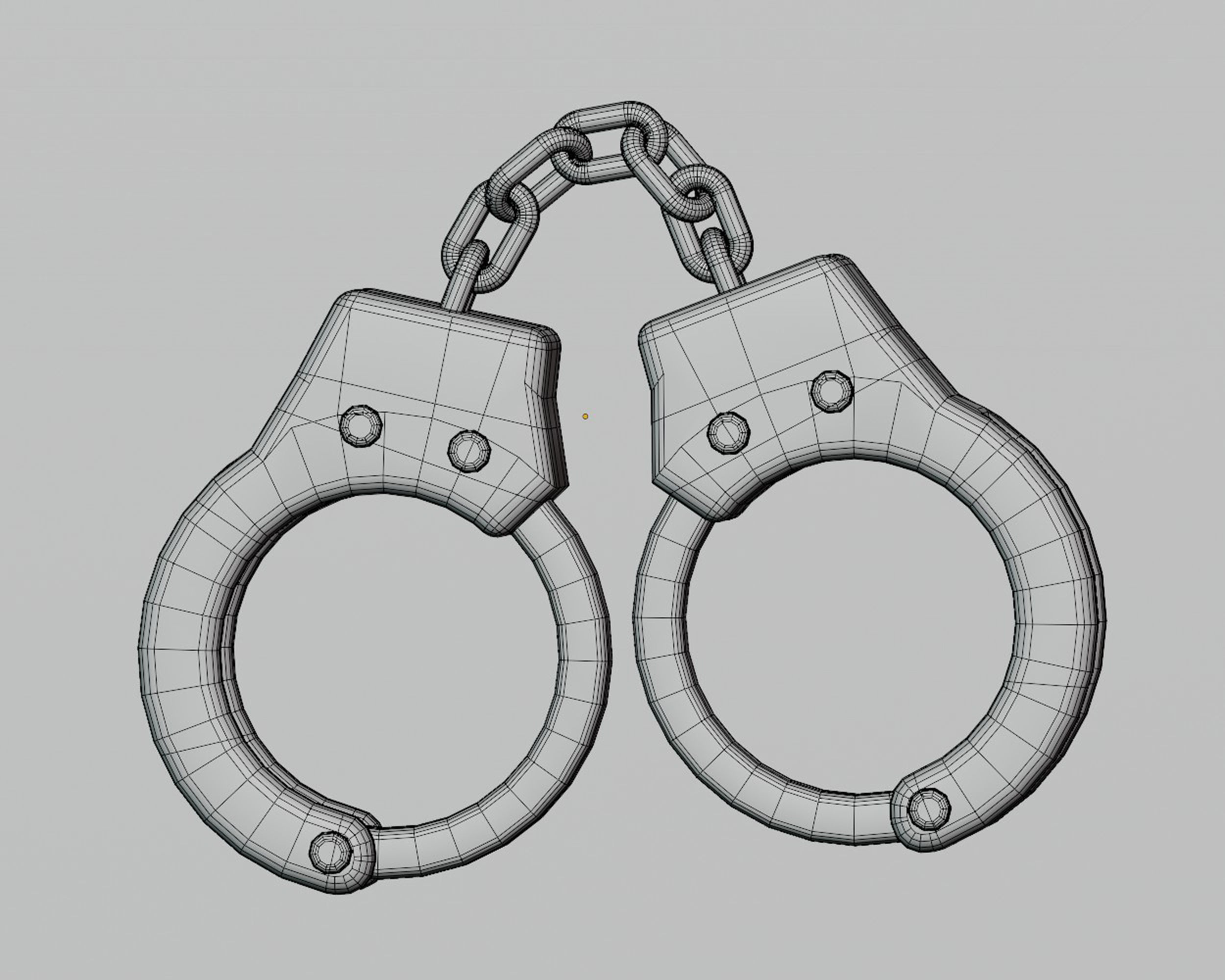 Handcuffs Low-poly 3D model_5