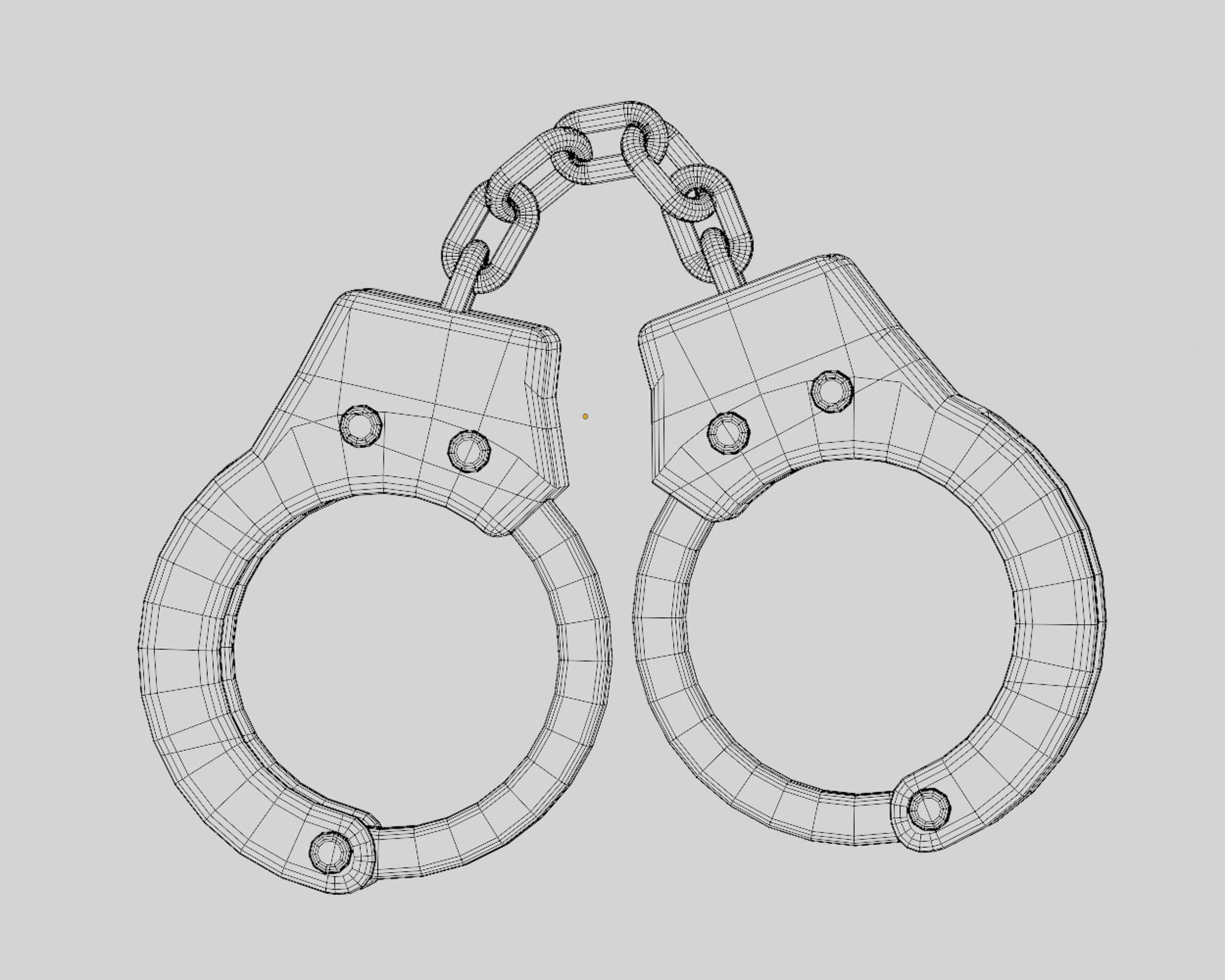 Handcuffs Low-poly 3D model_6