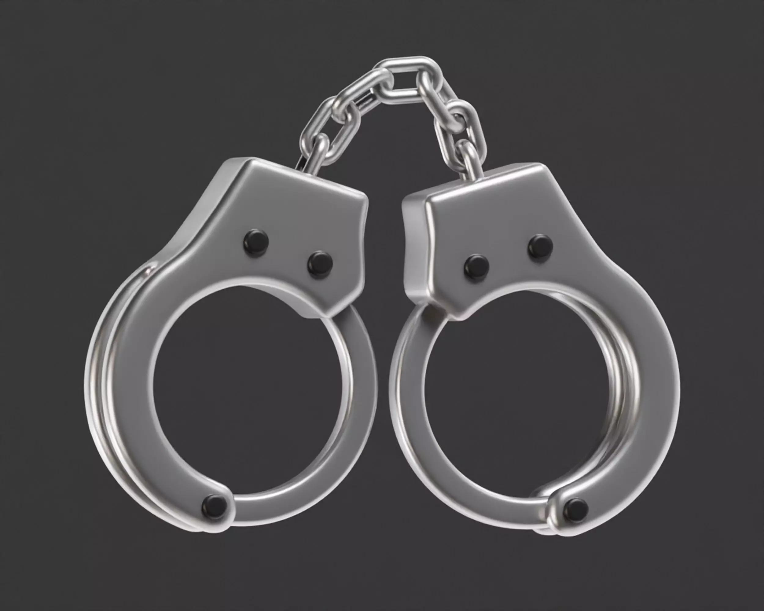 Handcuffs Low-poly 3D model_0