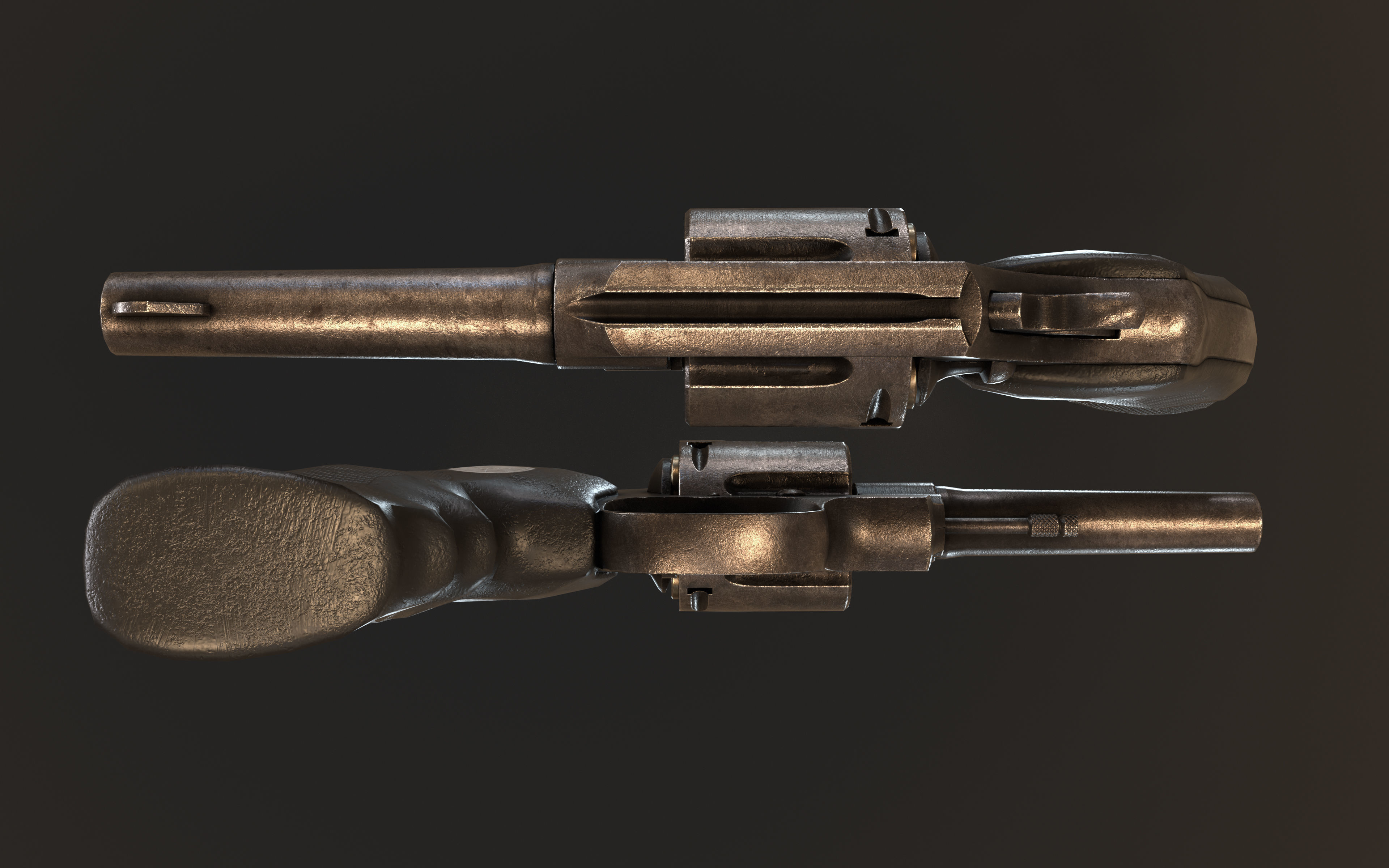 Colt Official Police 38 REVOLVER Low-poly 3D model_10