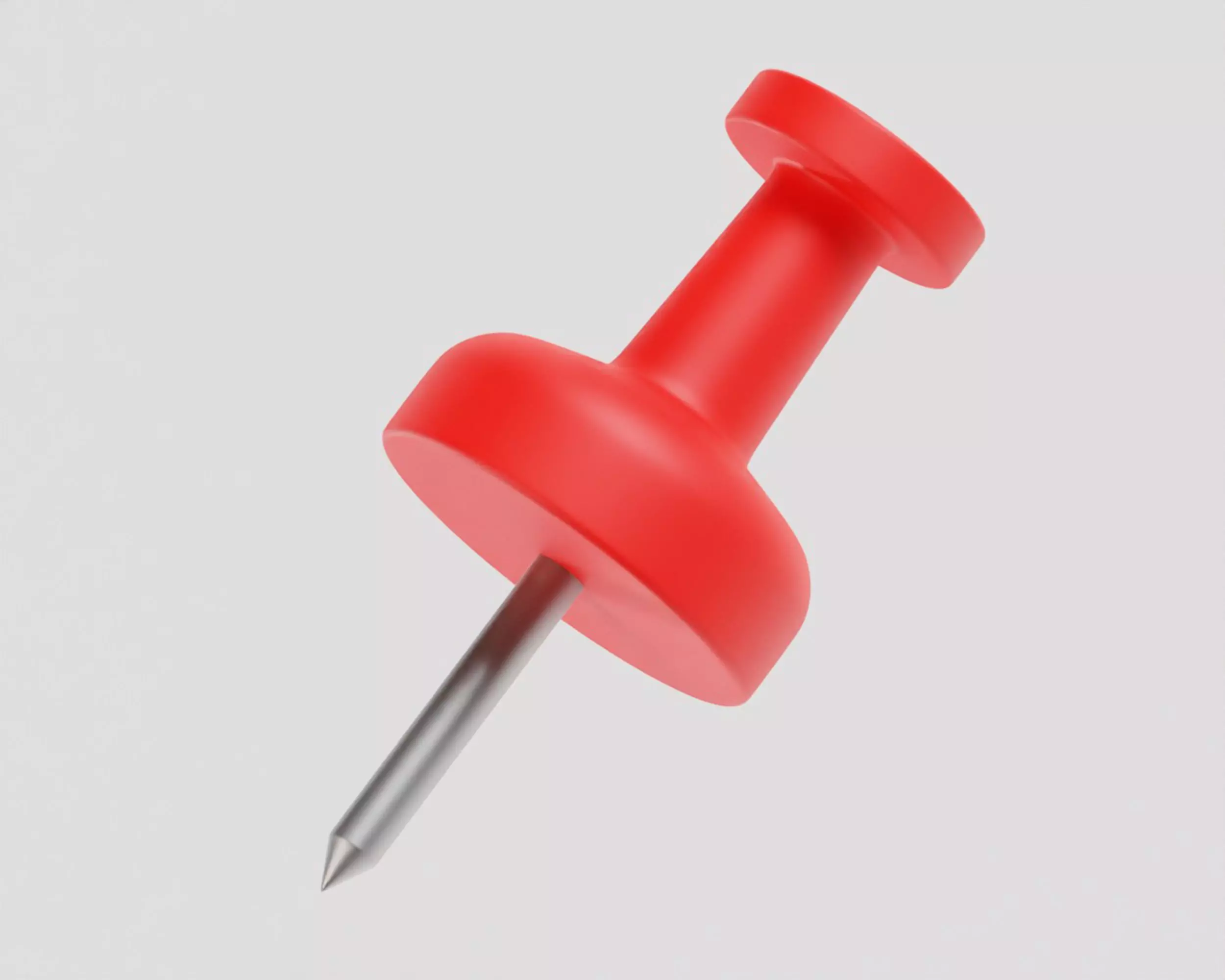 Push pin Low-poly 3D model