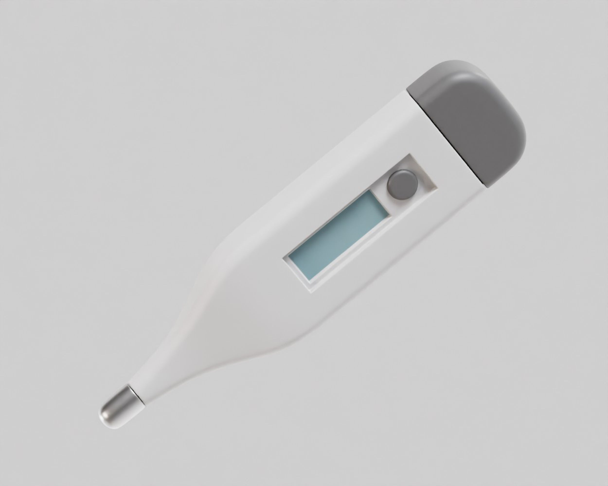 Digital Medical Thermometer Low-poly 3D model_2