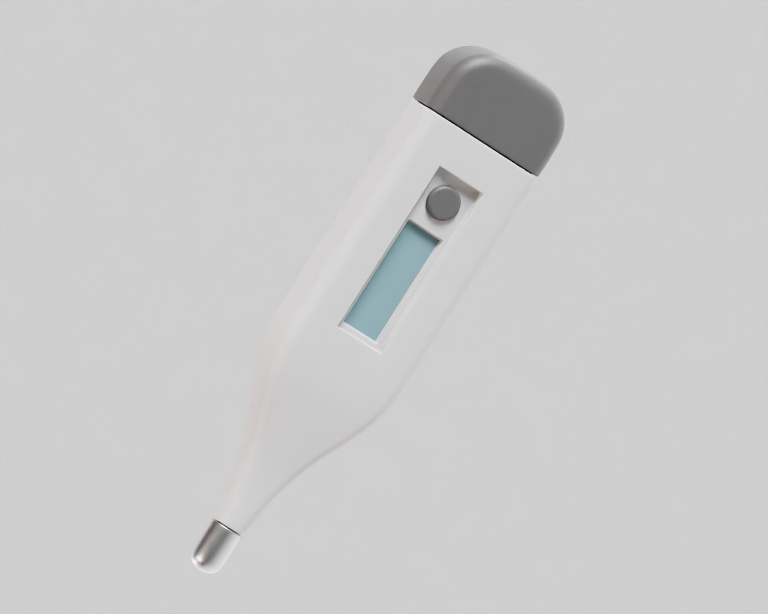 Digital Medical Thermometer Low-poly 3D model_5