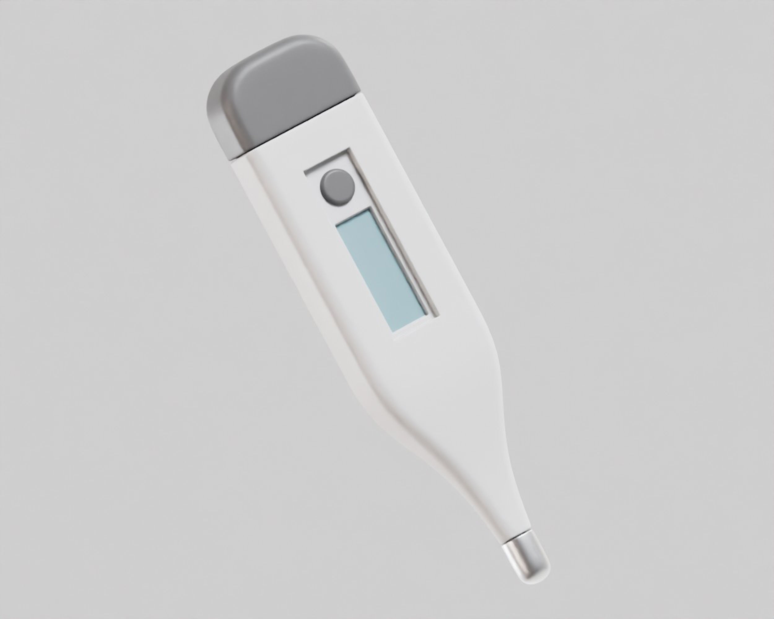 Digital Medical Thermometer Low-poly 3D model_4