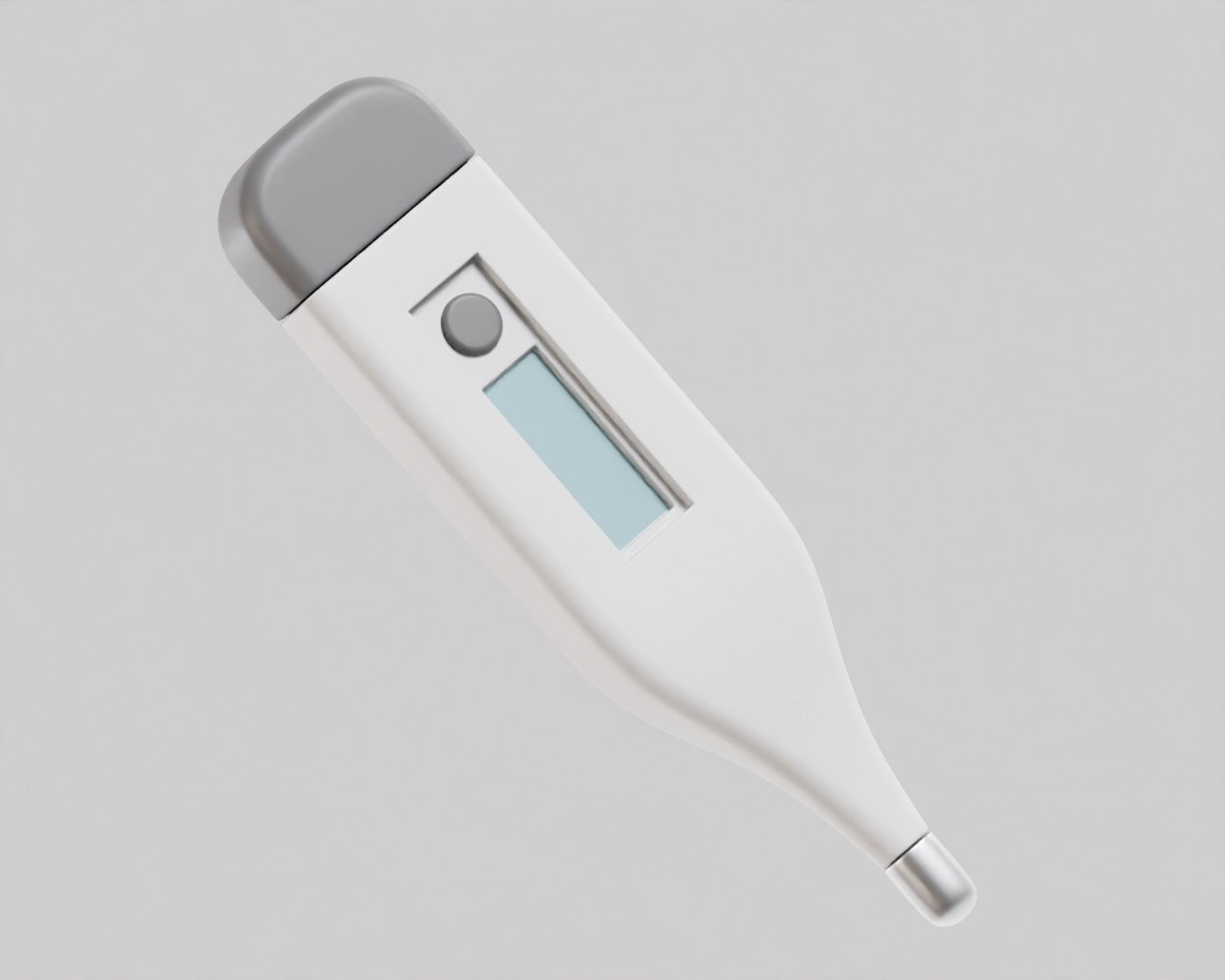Digital Medical Thermometer Low-poly 3D model_3
