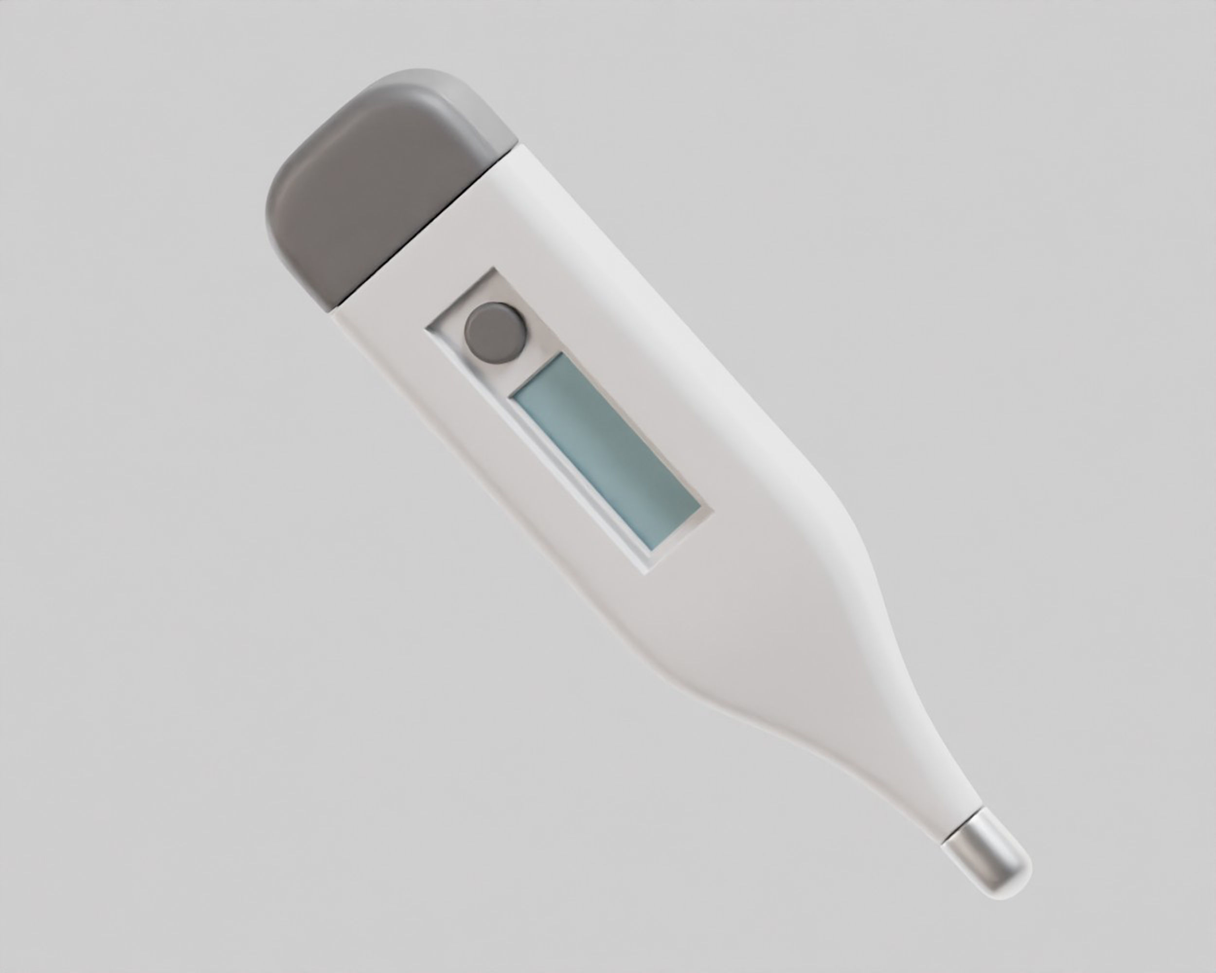 Digital Medical Thermometer Low-poly 3D model_1