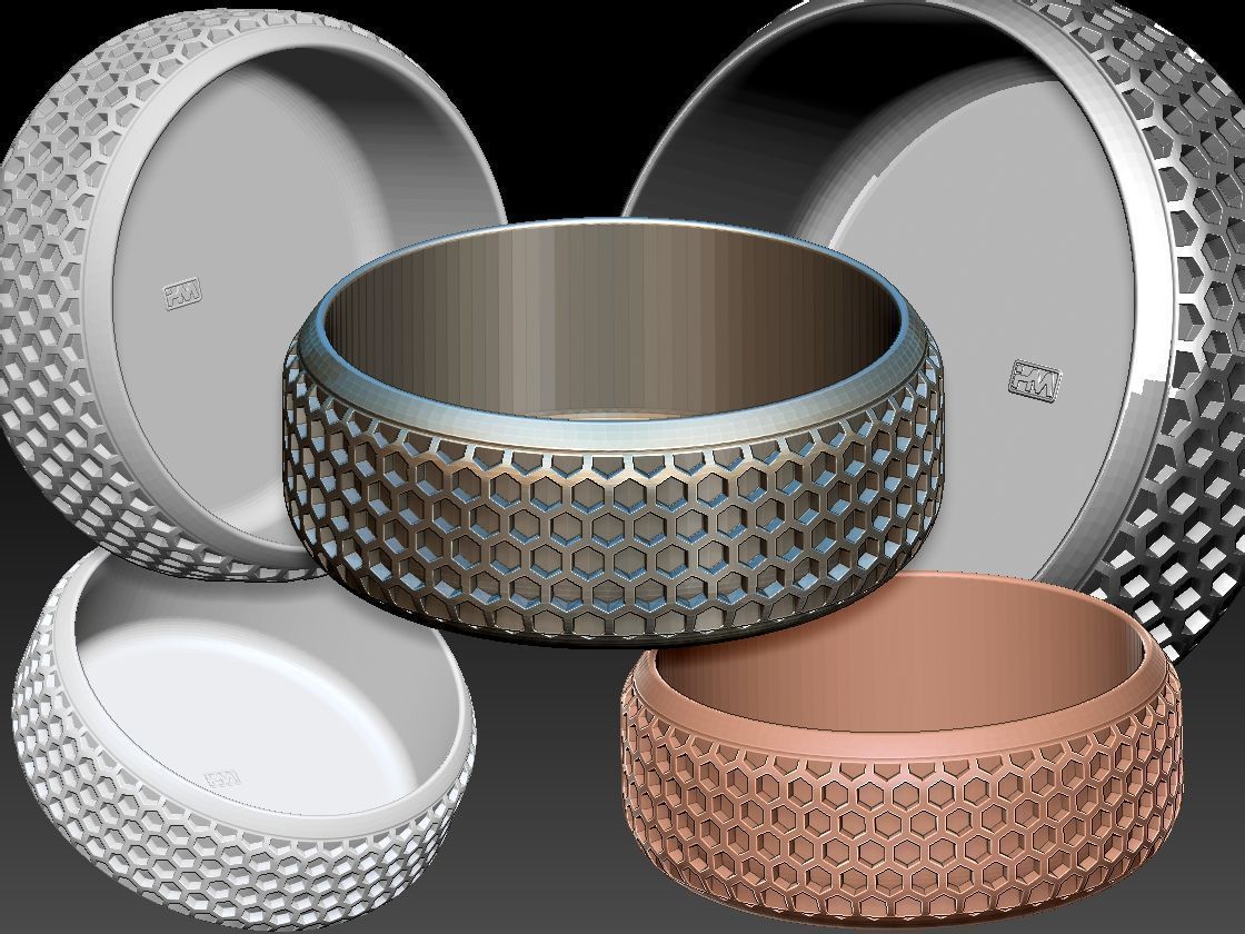 HM Honeycomb Flower Pot 001 3D print model_13