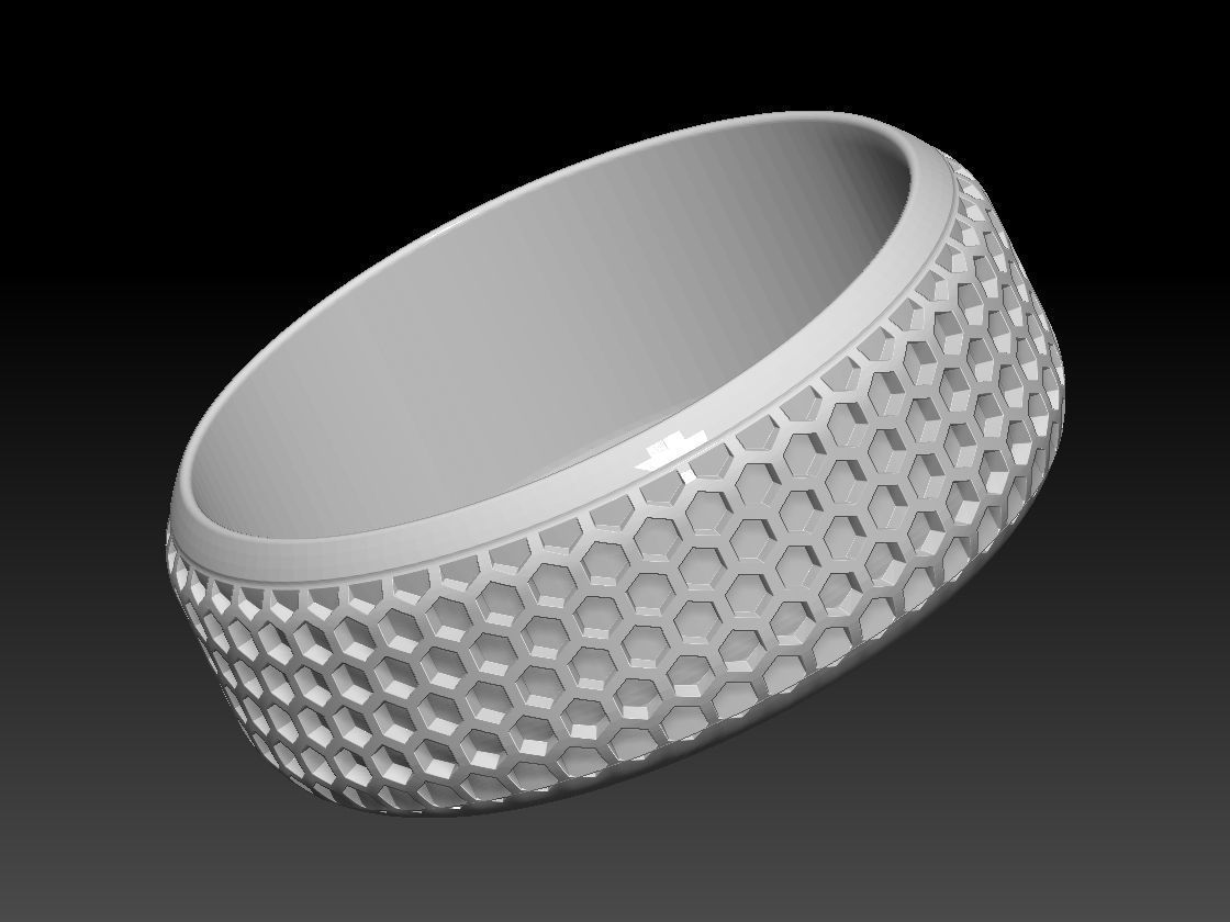 HM Honeycomb Flower Pot 001 3D print model_6