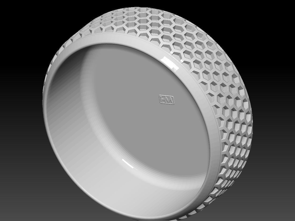 HM Honeycomb Flower Pot 001 3D print model_5