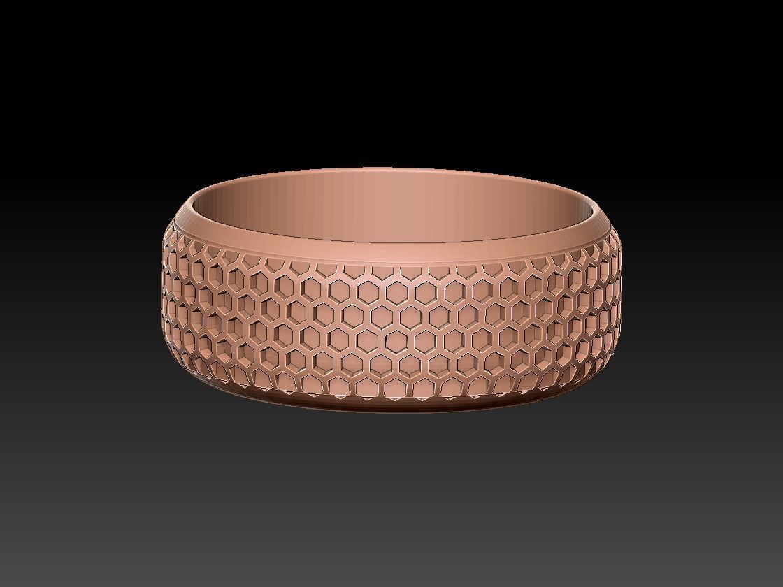 HM Honeycomb Flower Pot 001 3D print model_10