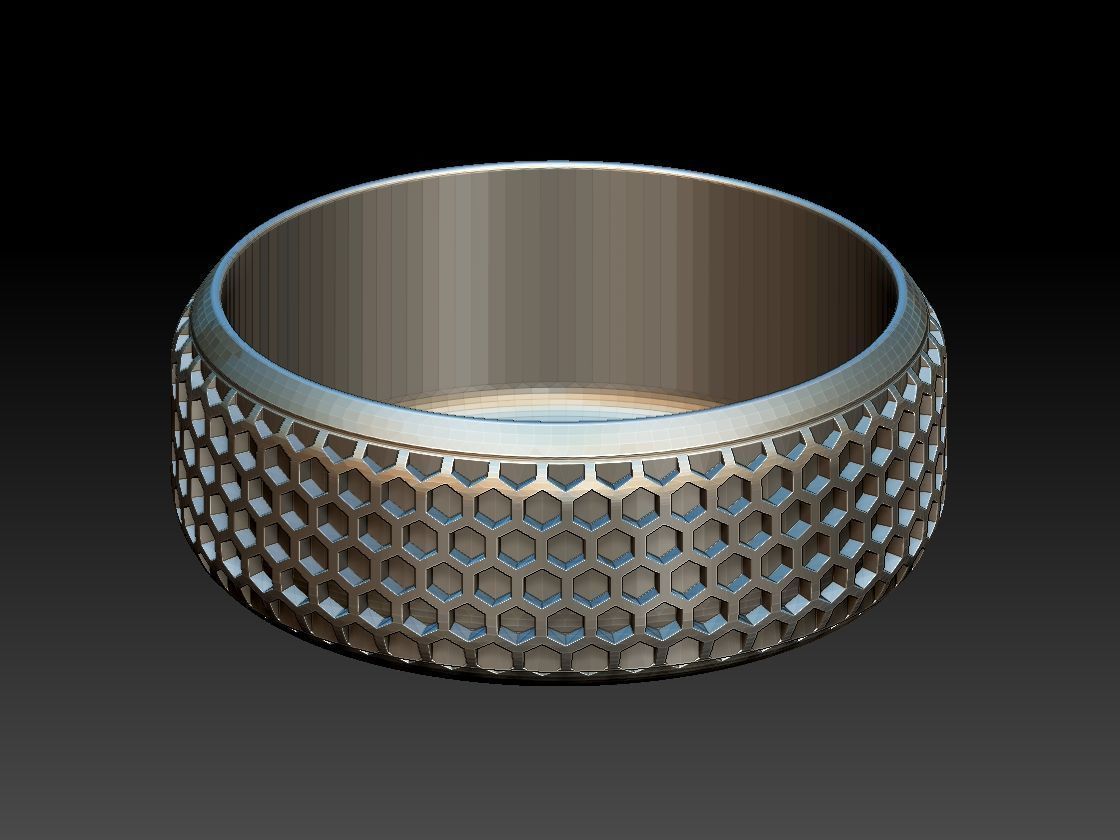 HM Honeycomb Flower Pot 001 3D print model_11