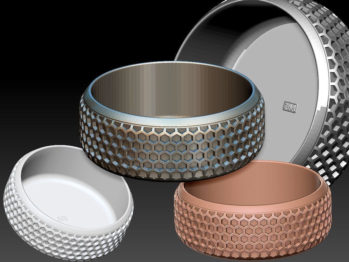 HM Honeycomb Flower Pot 001 3D print model_12