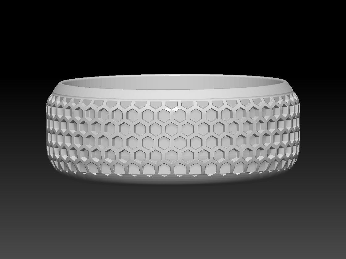 HM Honeycomb Flower Pot 001 3D print model_1