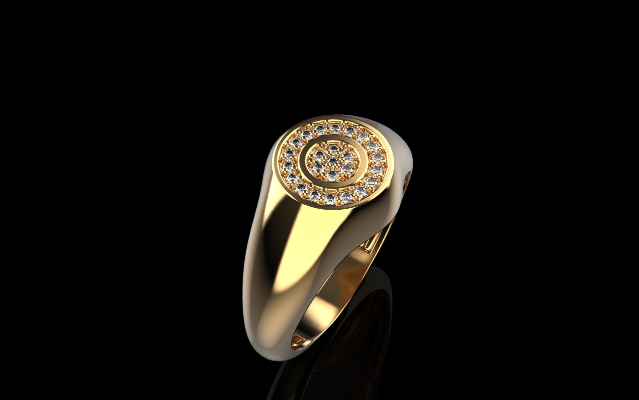 Signet ring model 1034 3D print model_2