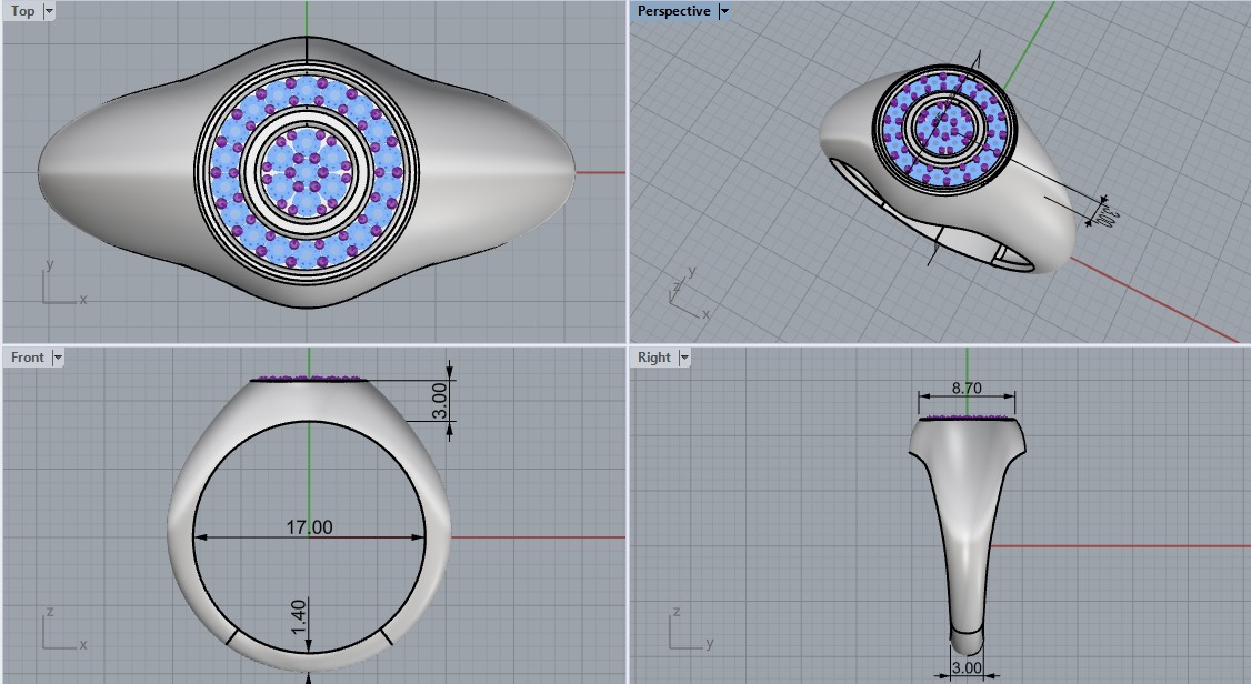 Signet ring model 1034 3D print model_3