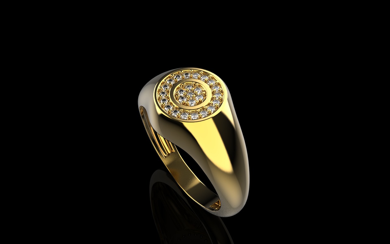 Signet ring model 1034 3D print model_12