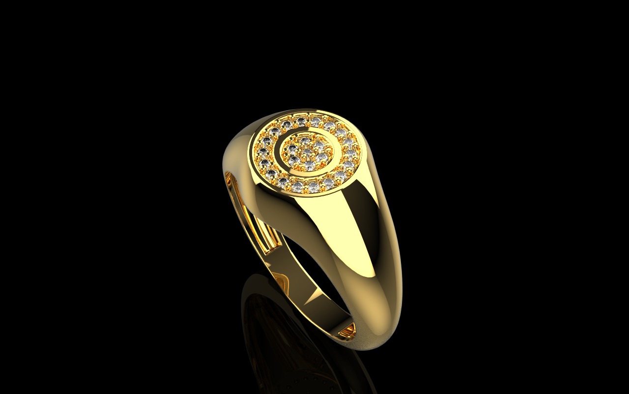Signet ring model 1034 3D print model_8