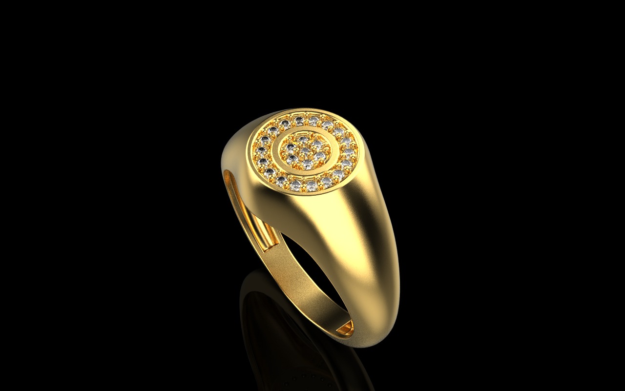 Signet ring model 1034 3D print model_6